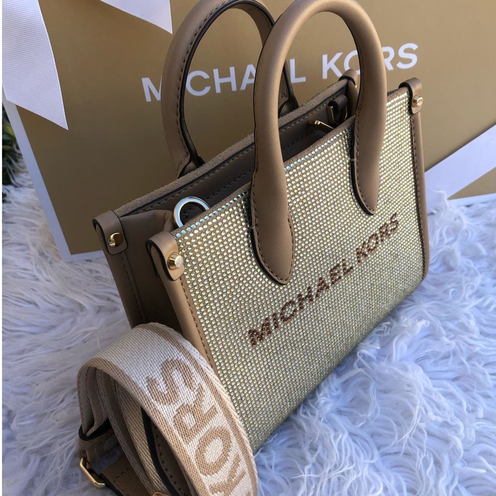 Michael Kors MICHAEL KORS Mirella Extra-Small Logo Shopper Crossbody Size ONE SIZE - 3 Thumbnail