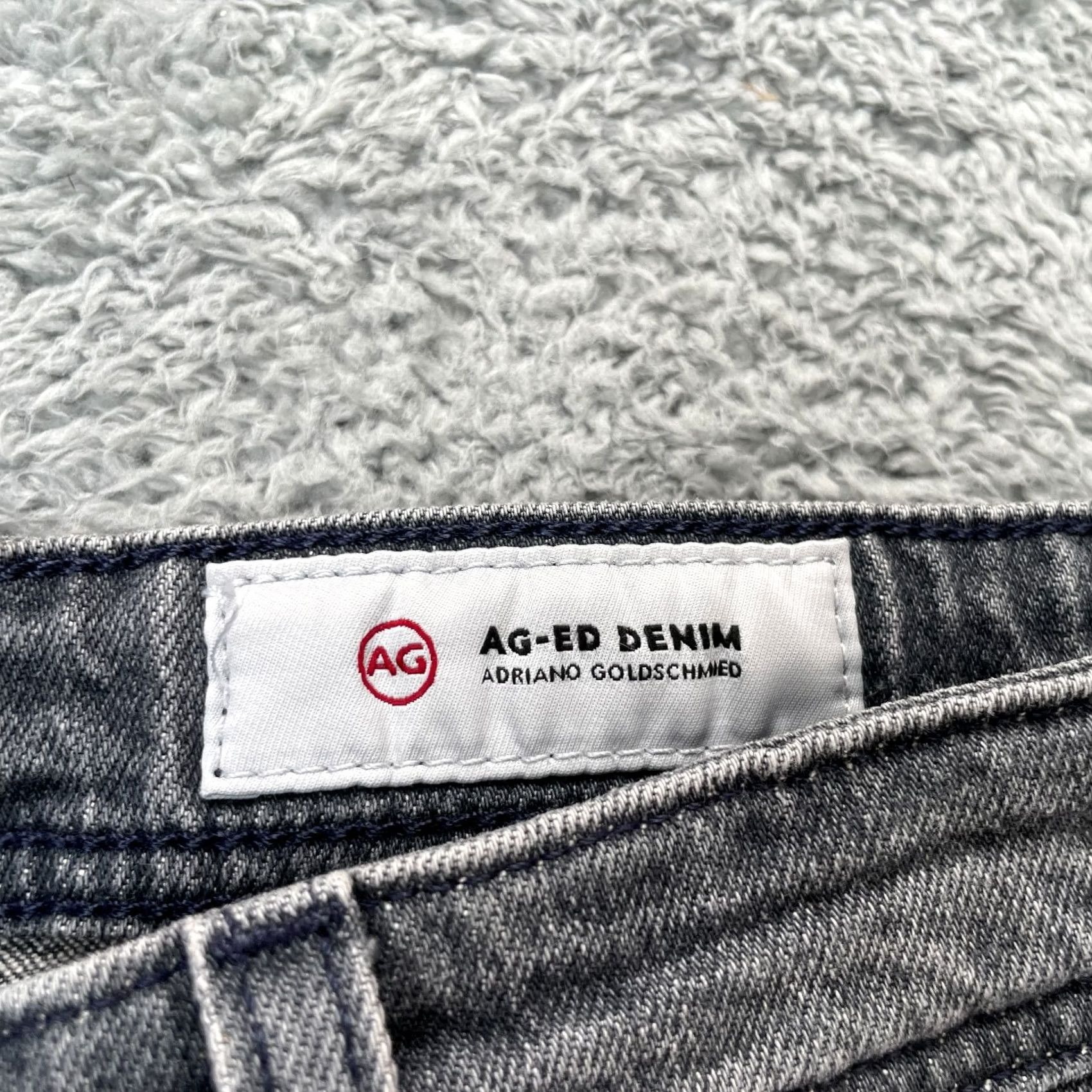 Vintage AG Adriano Goldschmied Jeans Mens 31R Gray The Tellis Modern Slim Straight Leg Shirt? Size US 31 - 3 Thumbnail