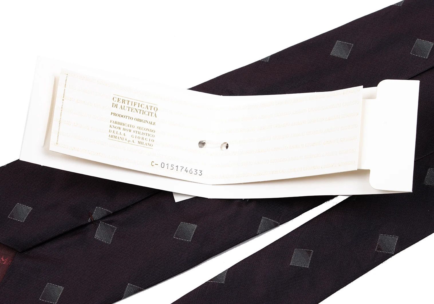 Square Jacquard Silk Tie in Purple
