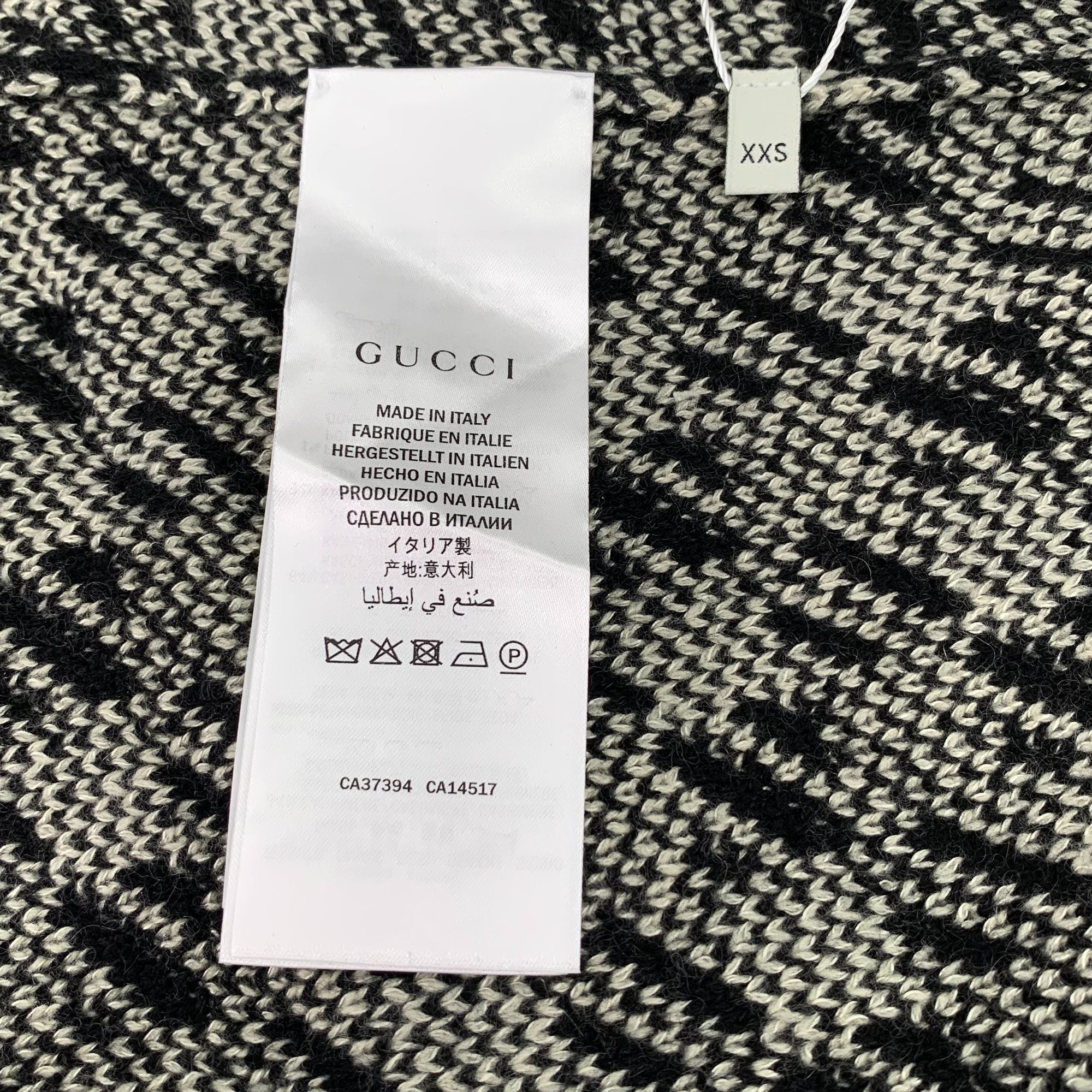 Gucci Gucci Color-Block Houndstooth Cashmere Midi Skirt (Size XXS) Size 33" - 4 Thumbnail