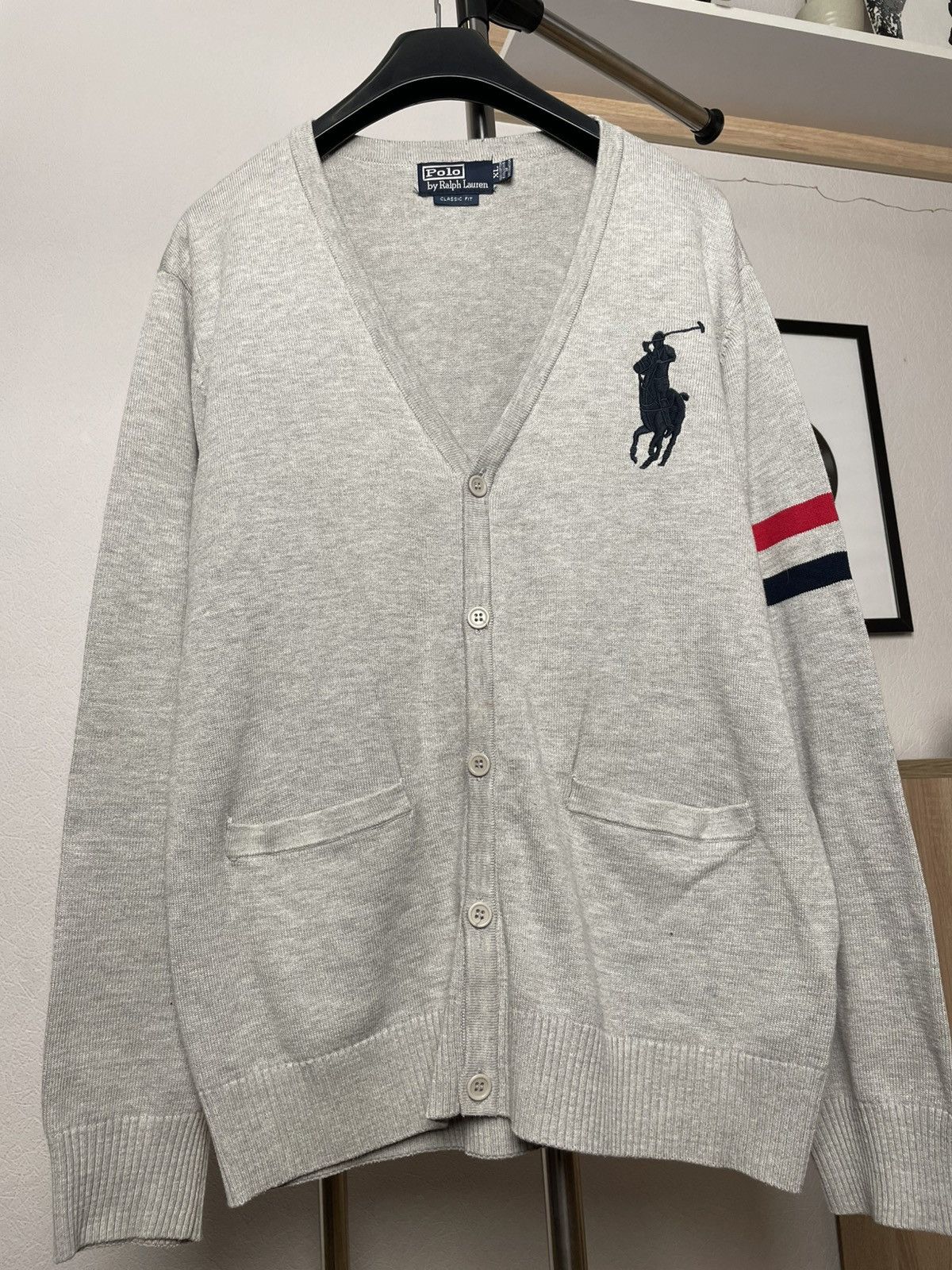 Polo Ralph Lauren Vintage Polo Ralph Lauren Big Logo Cardigan Size US M / EU 48-50 / 2 - 2 Thumbnail