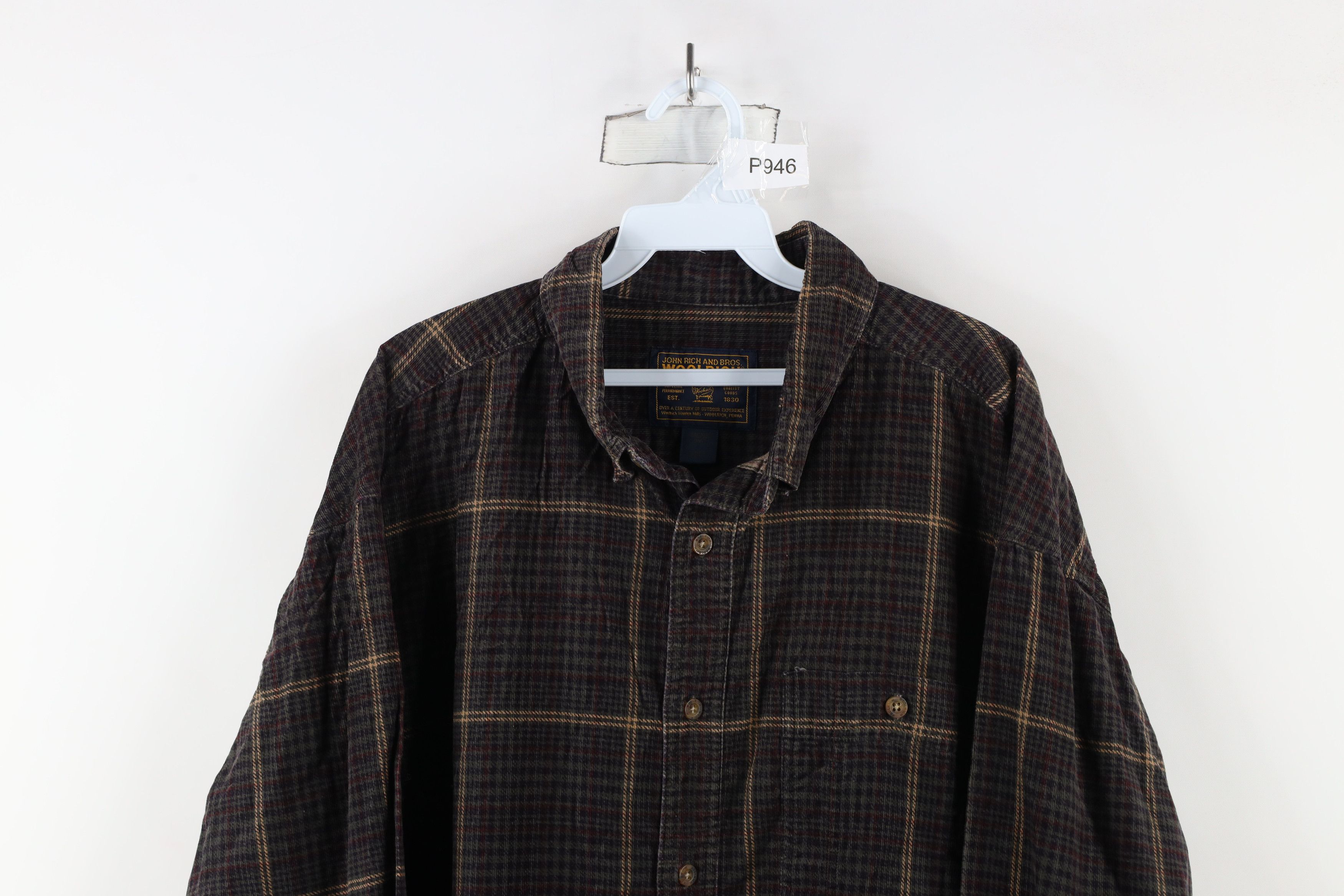 Vintage × Woolrich Woolen Mills Vintage 90s Woolrich Collared Button Down Shirt Plaid Size US XXL / EU 58 / 5 - 2 Thumbnail