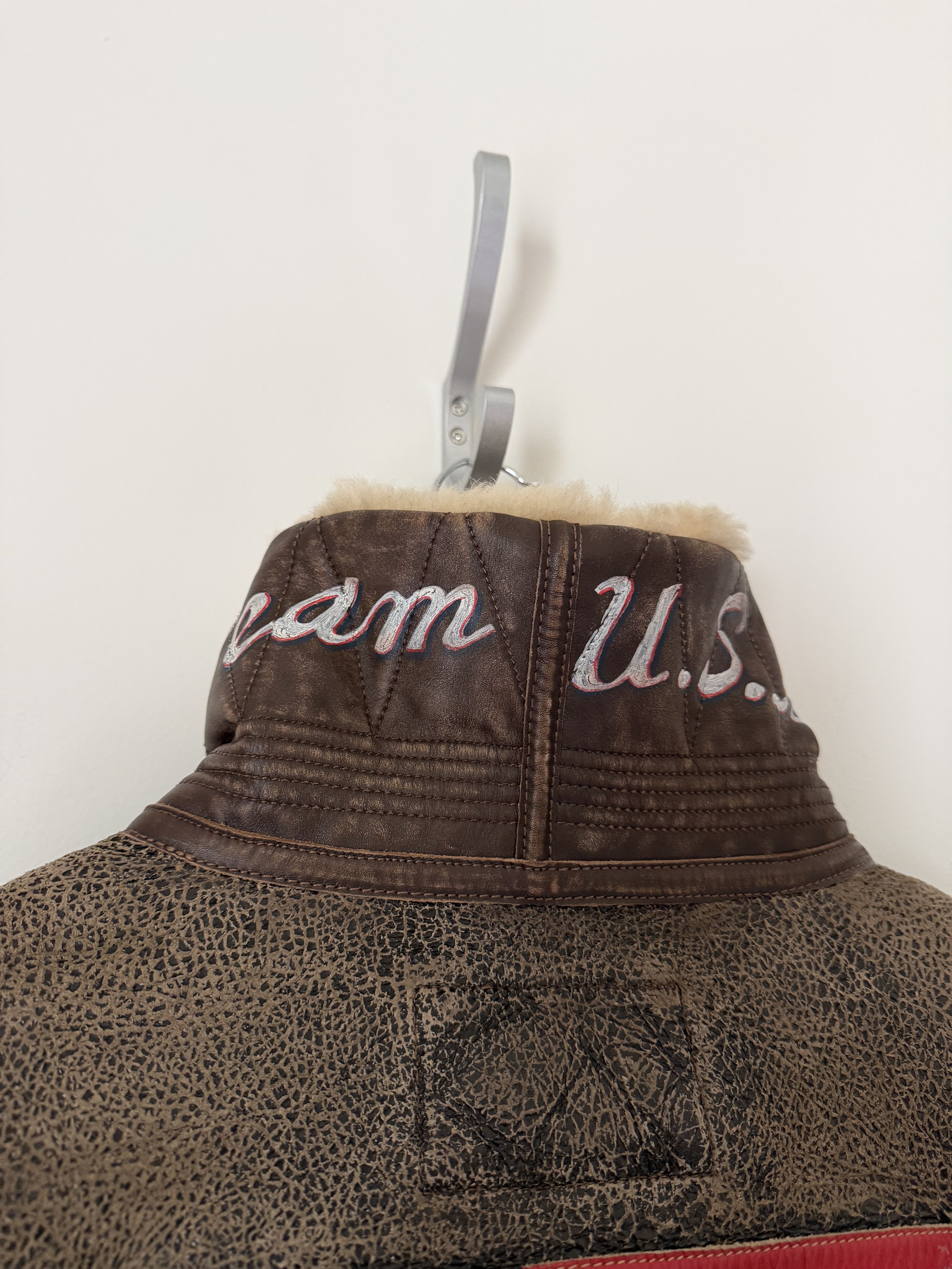 Polo Ralph Lauren Polo Ralph Lauren Team USA Shearling Leather Jacket Brown Size US XXL / EU 58 / 5 - 9 Thumbnail