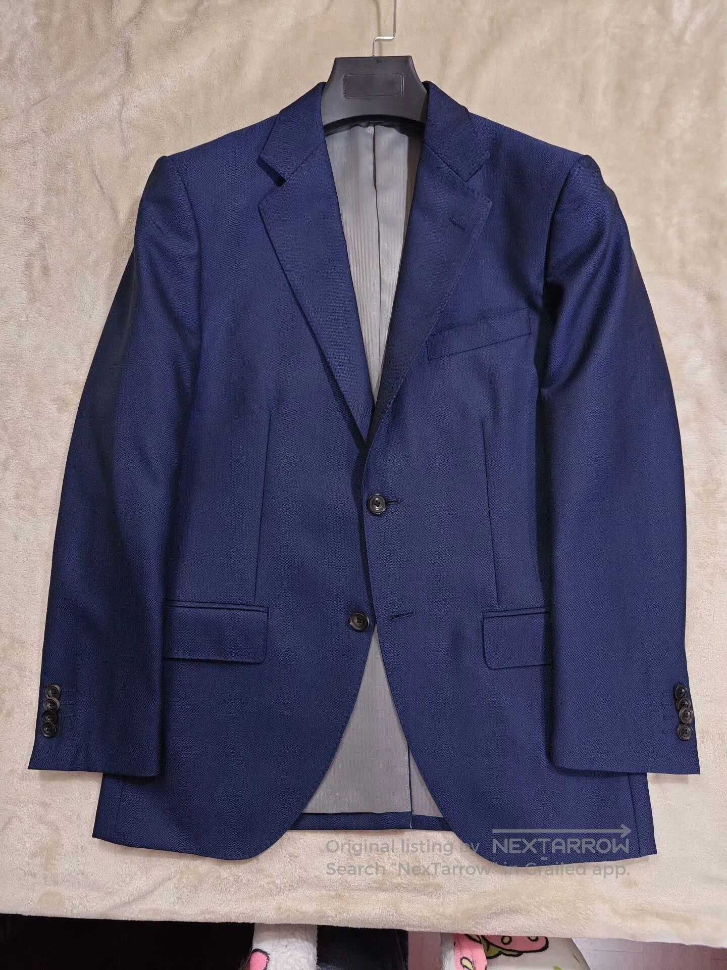 Other Custom Blue Wool Suit Jacket. Size US S / EU 44-46 / 1 - 5 Thumbnail