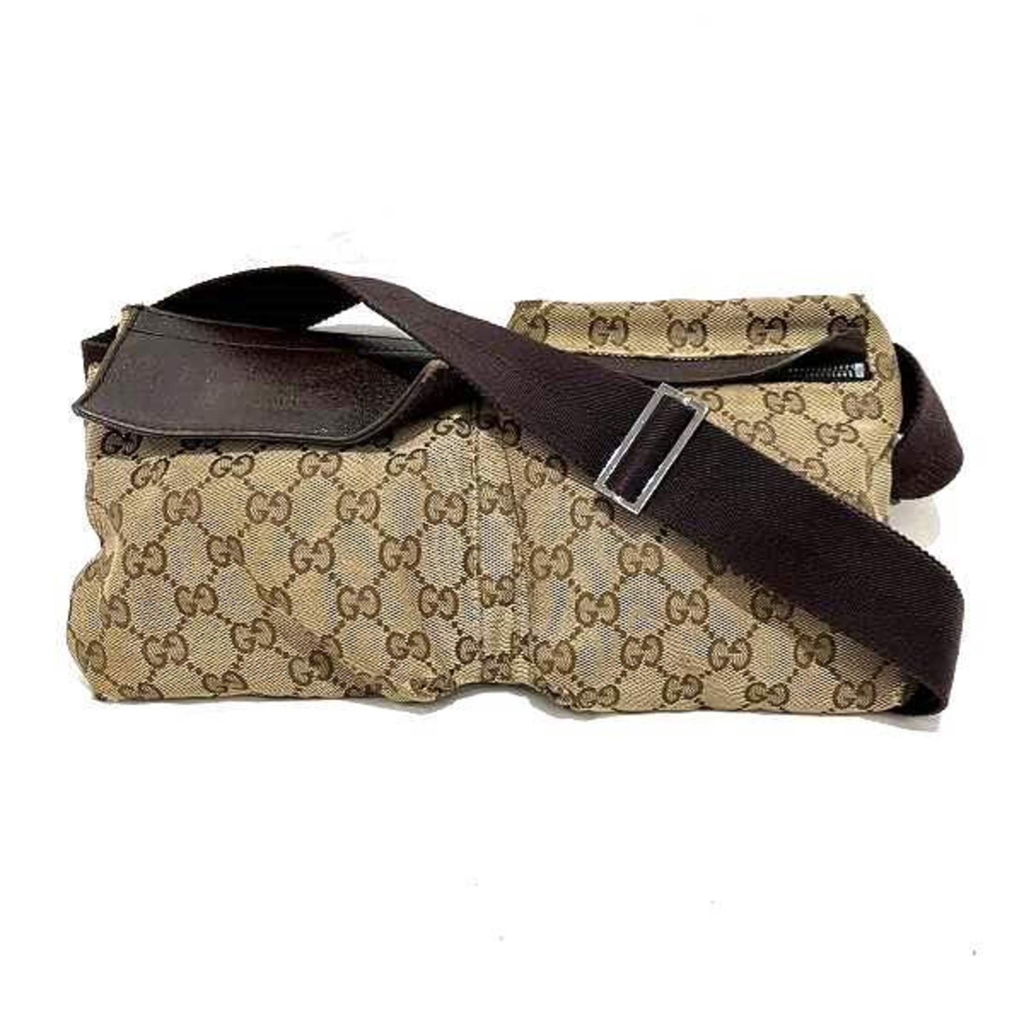 image of Gucci GG Campus 28566 Bag Body Waist Pouch Men Women in Brown