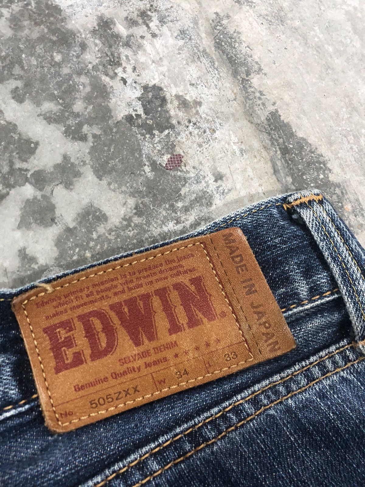 Edwin × Vintage Edwin 505Z Denim Jeans Distressed Size US 34 / EU 50 - 12 Thumbnail