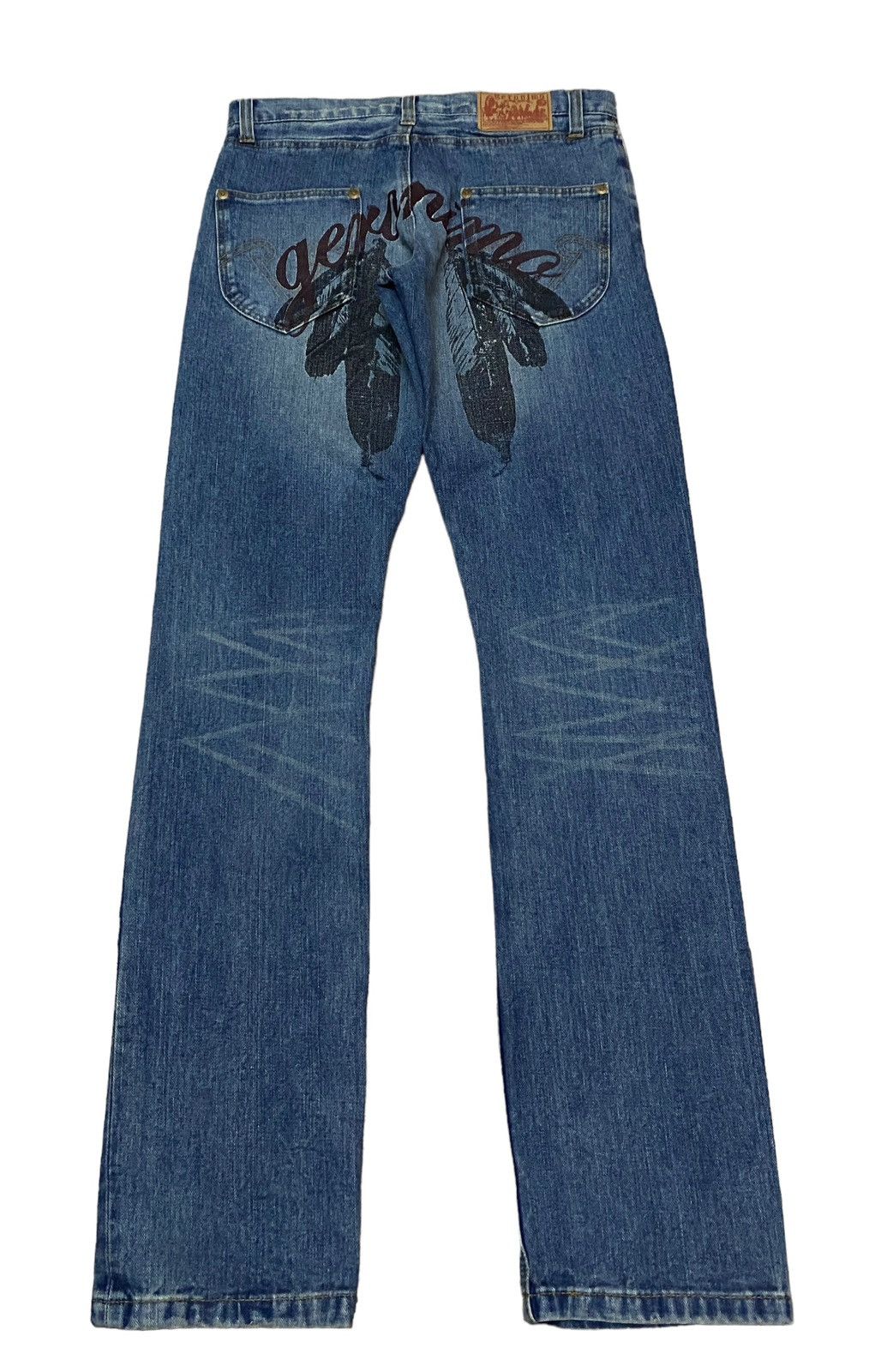 If Six Was Nine × Japanese Brand × Le Grande Bleu (L.G.B.) Very Rare Design Vintage Japanese Brand Geronimo Jeans 2000s Size US 32 / EU 48 - 2 Thumbnail