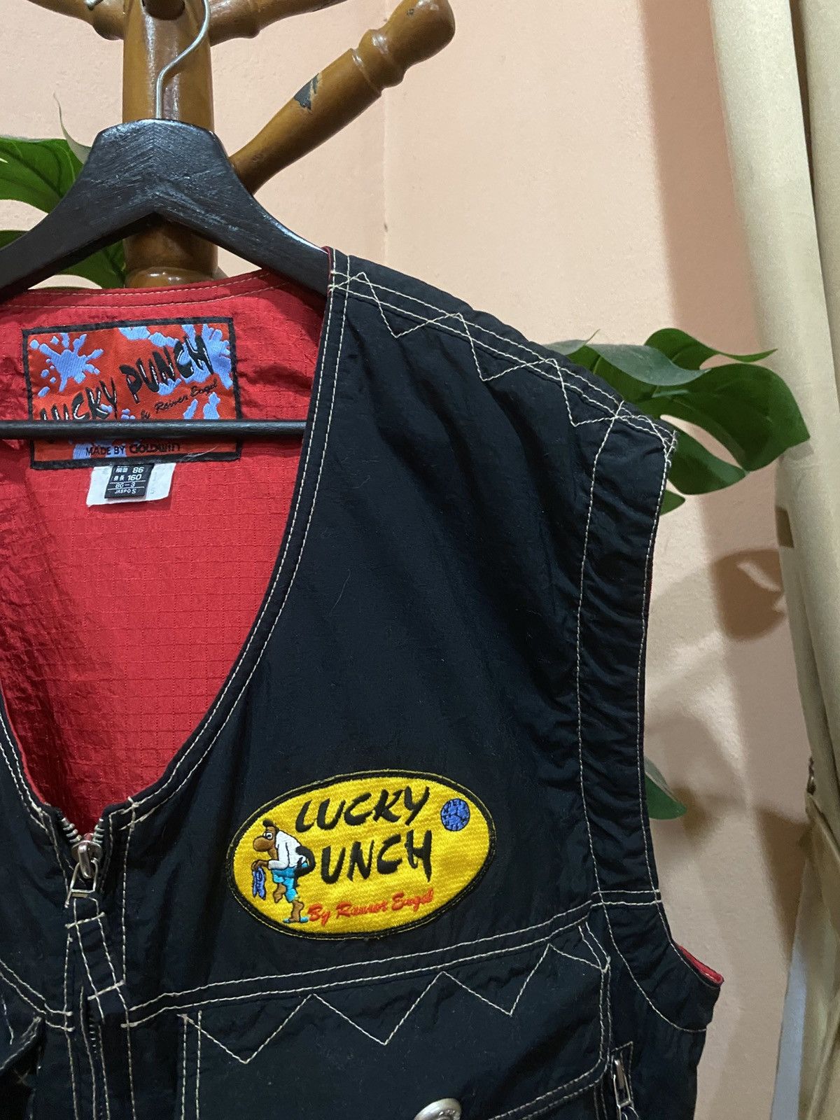 Vintage Lucky Punch by Rainer Engel Black Utility Vest with Patches Size US S / EU 44-46 / 1 - 7 Thumbnail