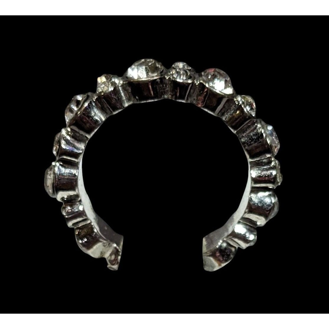 Other Elegant Glam Silver Tone Sparkling Rhinestone Ring Size 7 1/ Size ONE SIZE - 4 Thumbnail