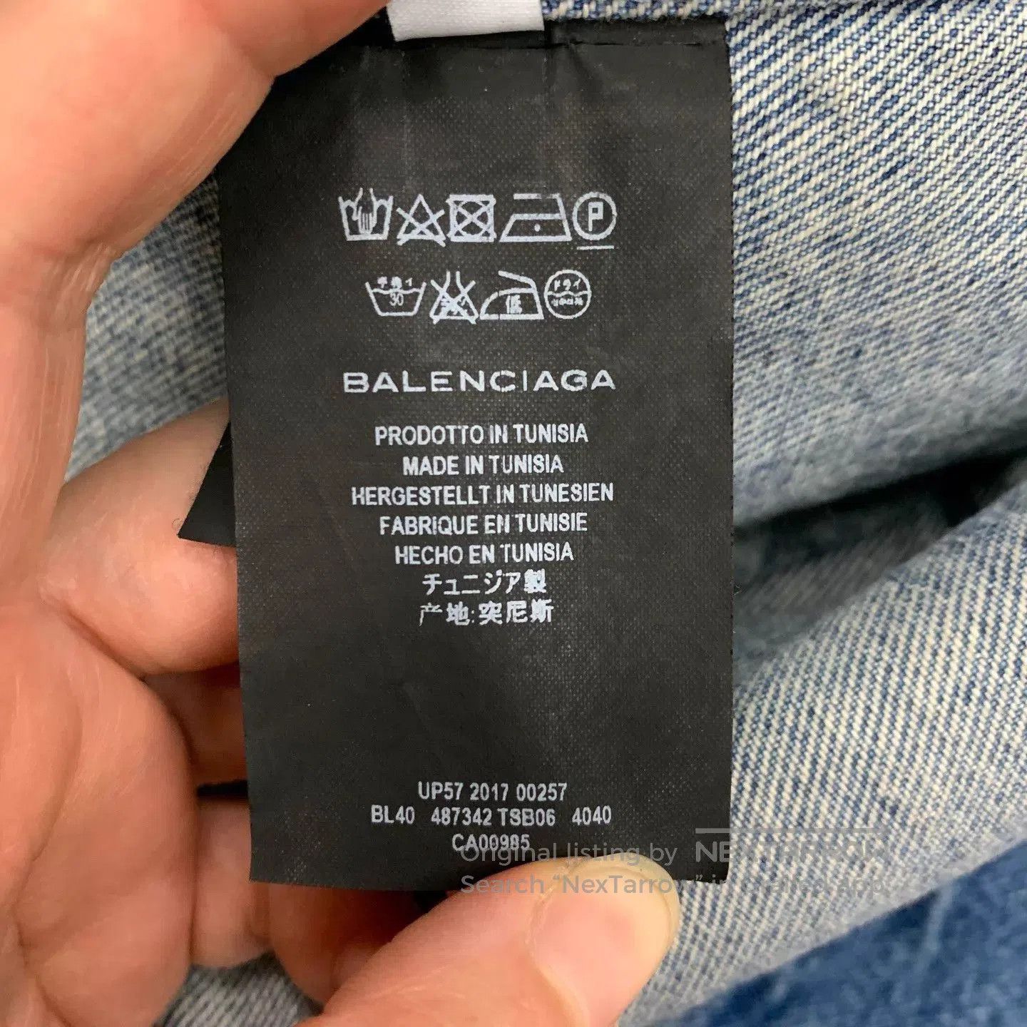 Balenciaga Blue Denim Jacket with Button Front. Size US S / EU 44-46 / 1 - 6 Thumbnail