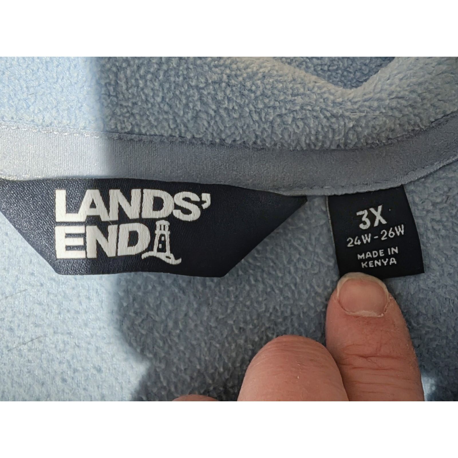 Lands' End Lands End Fleece 1/4 Zip Pullover Jacket 3X 24W 26W Womens Size 3XL / US 20-22 - 4 Thumbnail