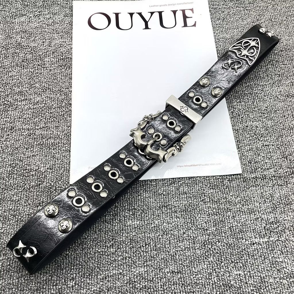 Japanese Brand 💥Harajuku style streetwear black belt Size ONE SIZE - 5 Thumbnail