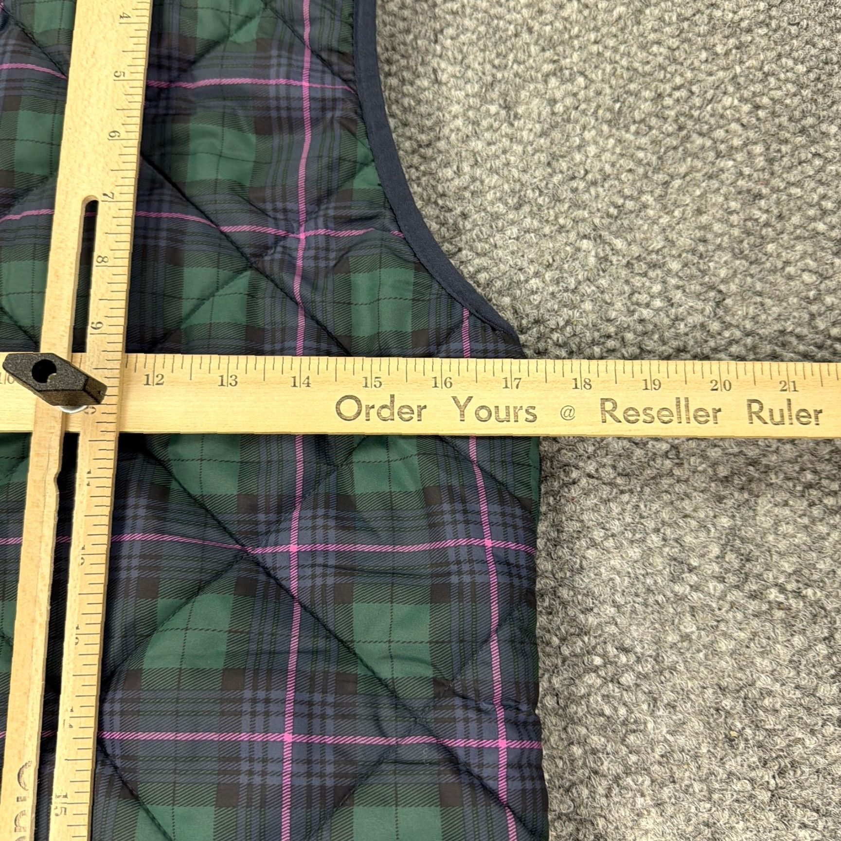 J.Crew J.CREW Vest Womens XXS Green Plaid Quilted Puffer Zip Insulated Size XXS / US 00 / IT 34 - 7 Thumbnail