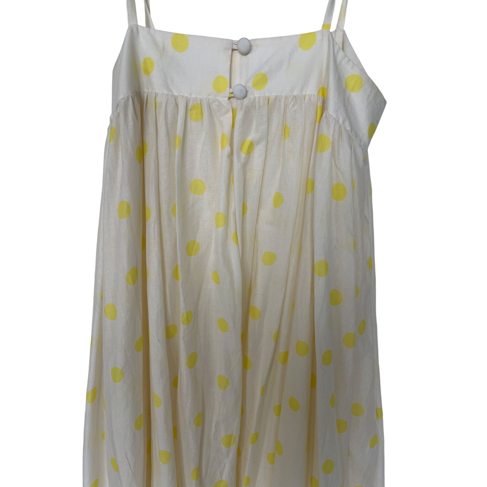 Anthropologie Whit Two Yellow Polka Dot Maxi Dress With Tie Straps Size S / US 4 / IT 40 - 6 Thumbnail