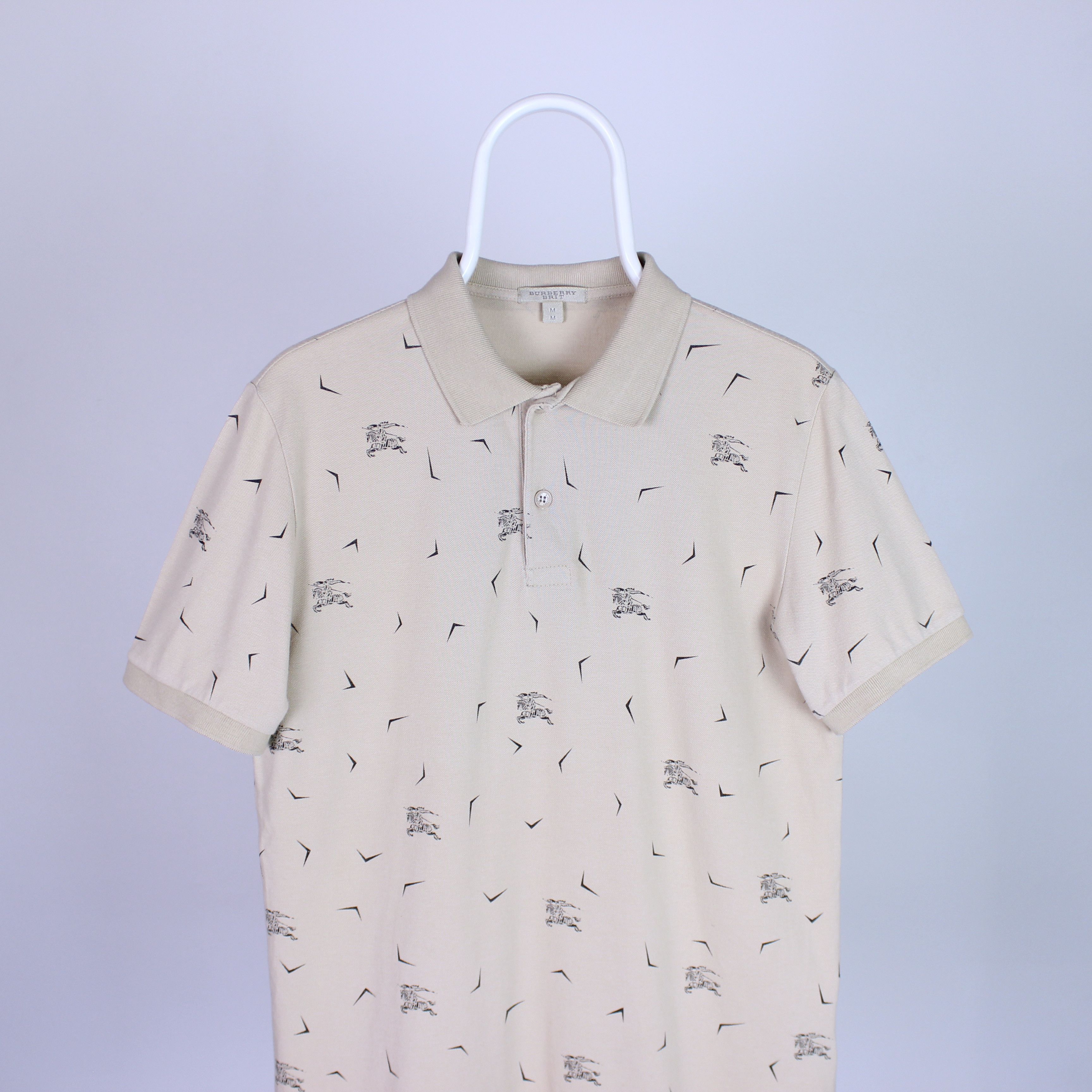 Burberry Burberry polo monogram shirt S M beige Size US M / EU 48-50 / 2 - 1 Thumbnail