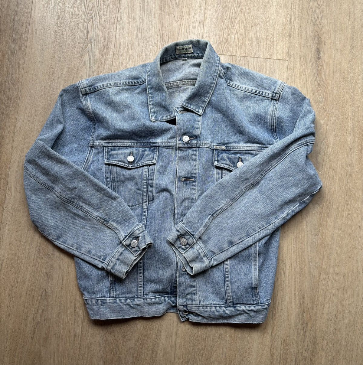 Guess Vintage Guess Jeans Jacket Mens Large Trucker USA 10807 90s Size US XL / EU 56 / 4 - 1 Thumbnail