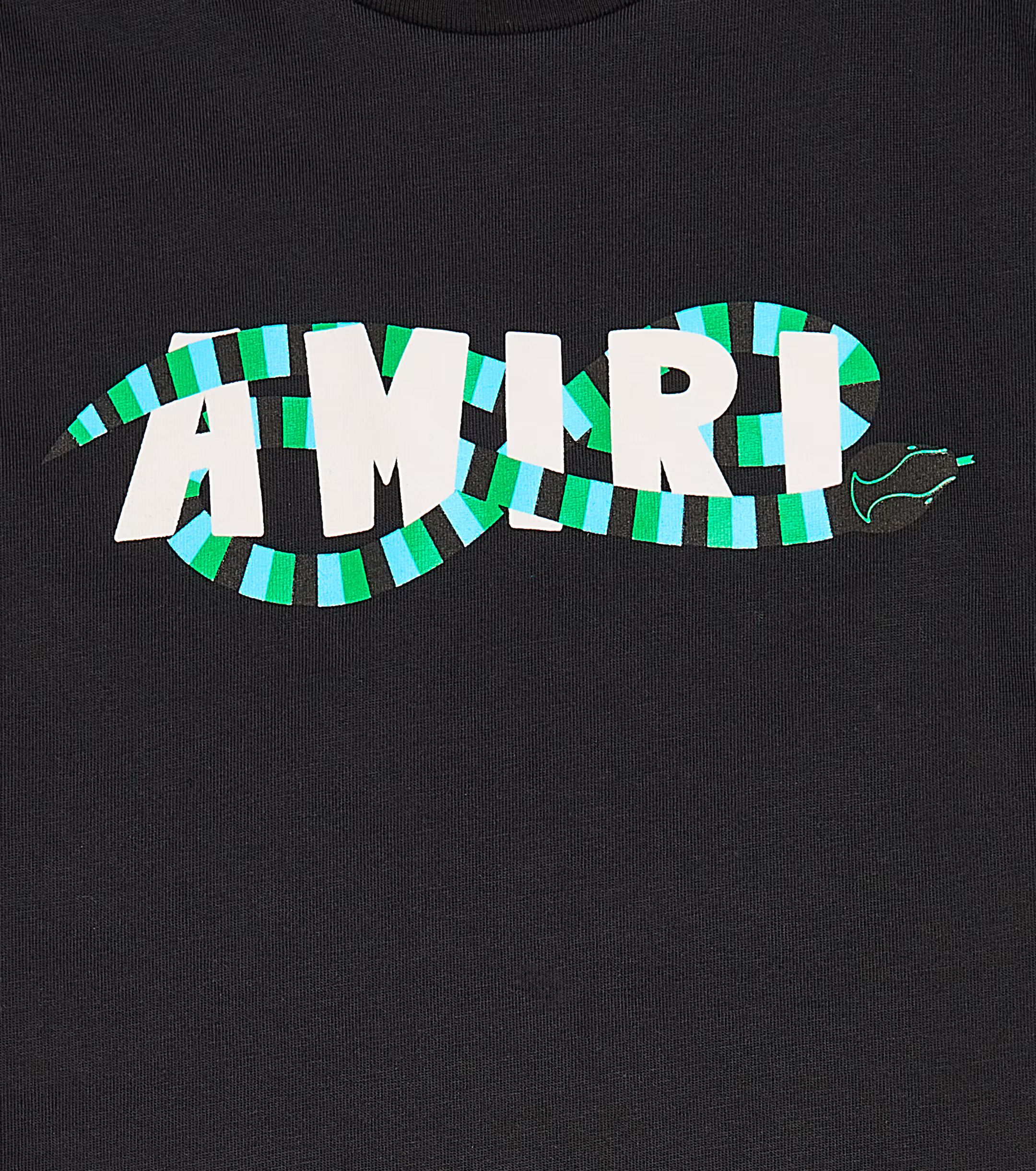 Amiri oc11z0225 KIDS Snake Logo T-Shirt in Black Size US XXS / EU 40 - 2 Thumbnail
