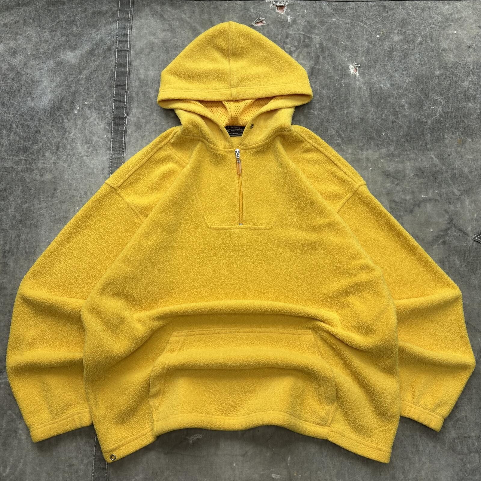 Vintage Vintage 90s Y2K Yellow Fleece Grunge Skater 1/4 Zip Hoodie Size US L / EU 52-54 / 3 - 1 Thumbnail