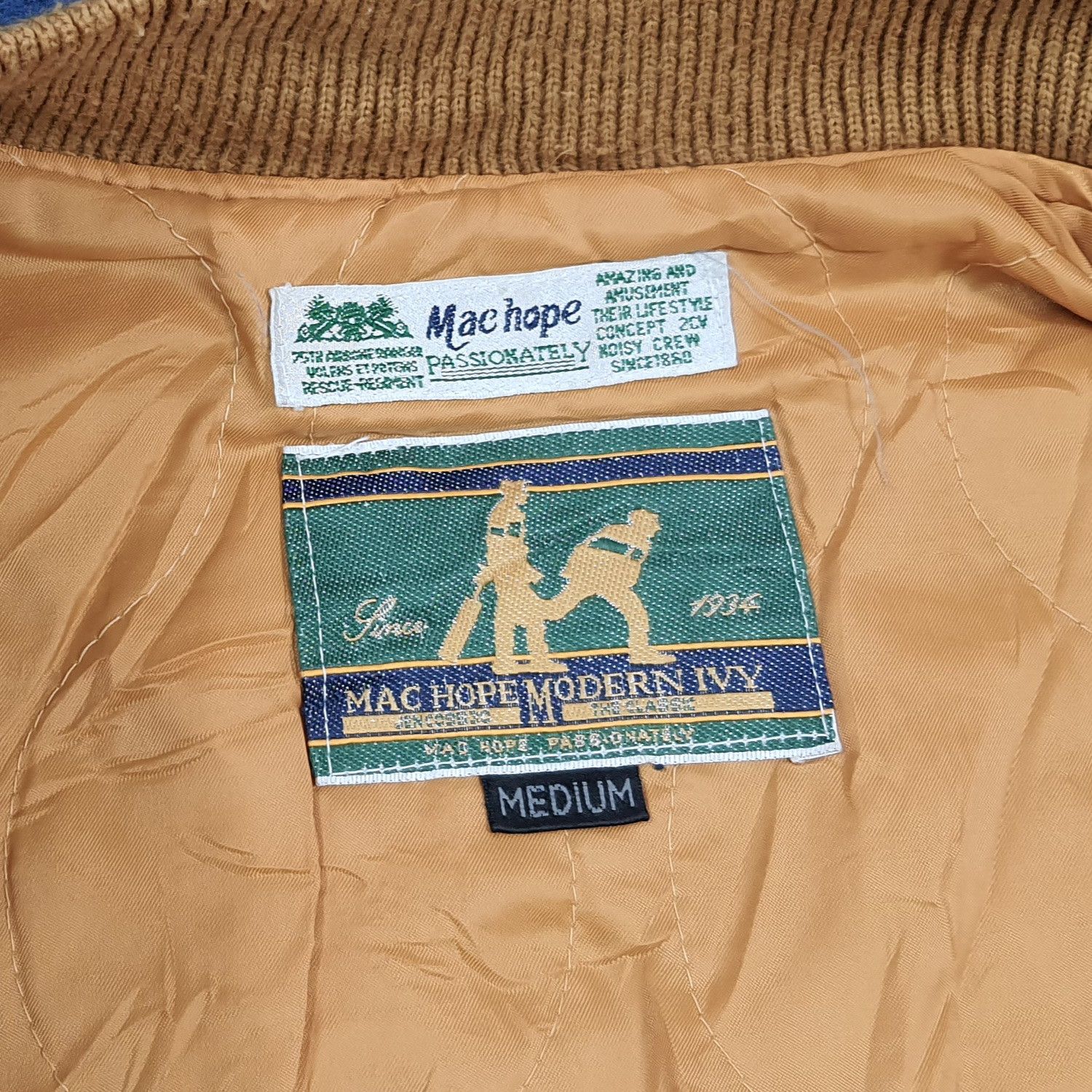 Vintage Rare Vintage 90s Mac Hope Leather Ivy Varsity Jacket Size US M / EU 48-50 / 2 - 6 Thumbnail