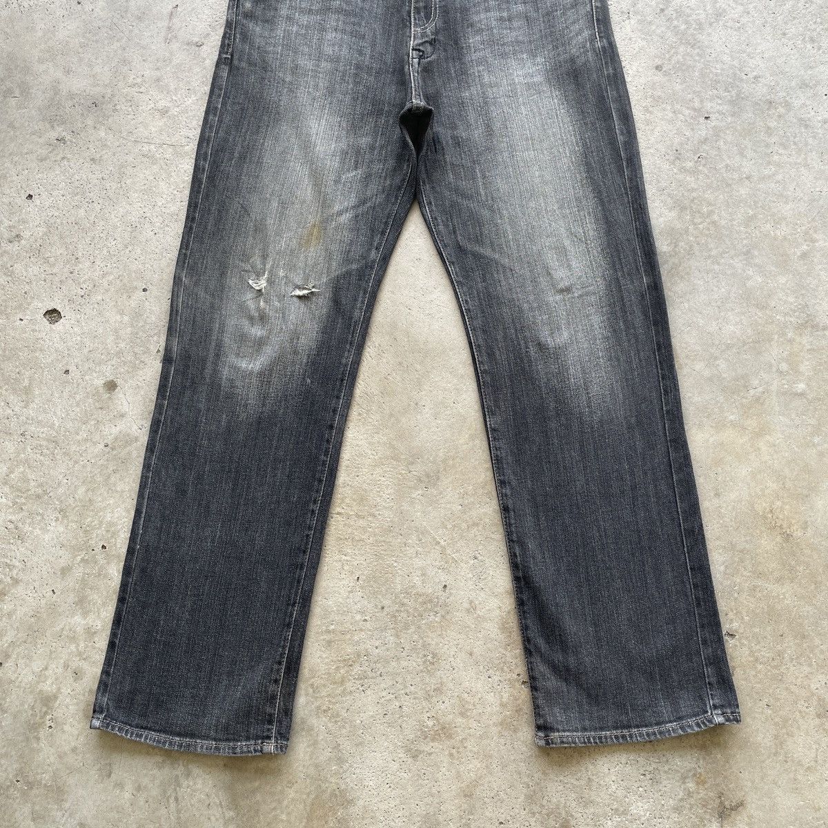Japanese Brand Vintage Japanese Jeans Black Faded Denim Pants W31x30 Size US 31 - 5 Thumbnail