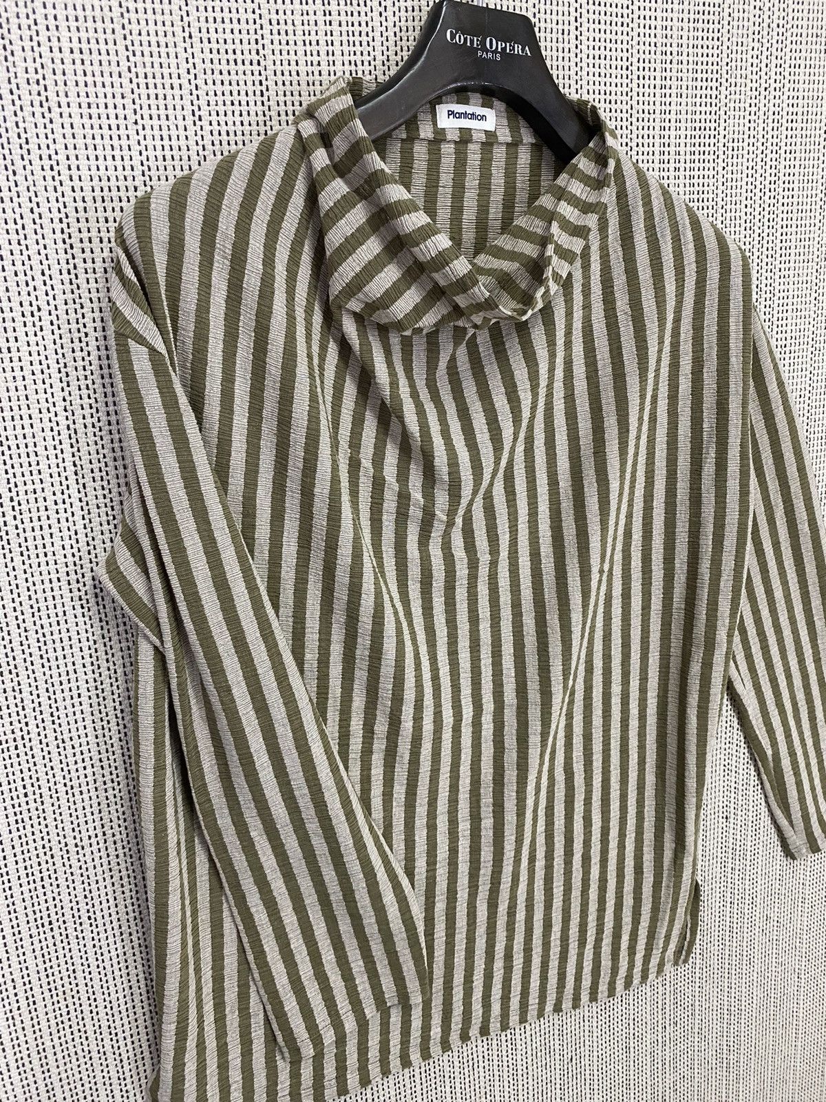 Designer × Issey Miyake × Japanese Brand Vintage Issey miyake platation shirt striped pleats style Size M / US 6-8 / IT 42-44 - 6 Thumbnail