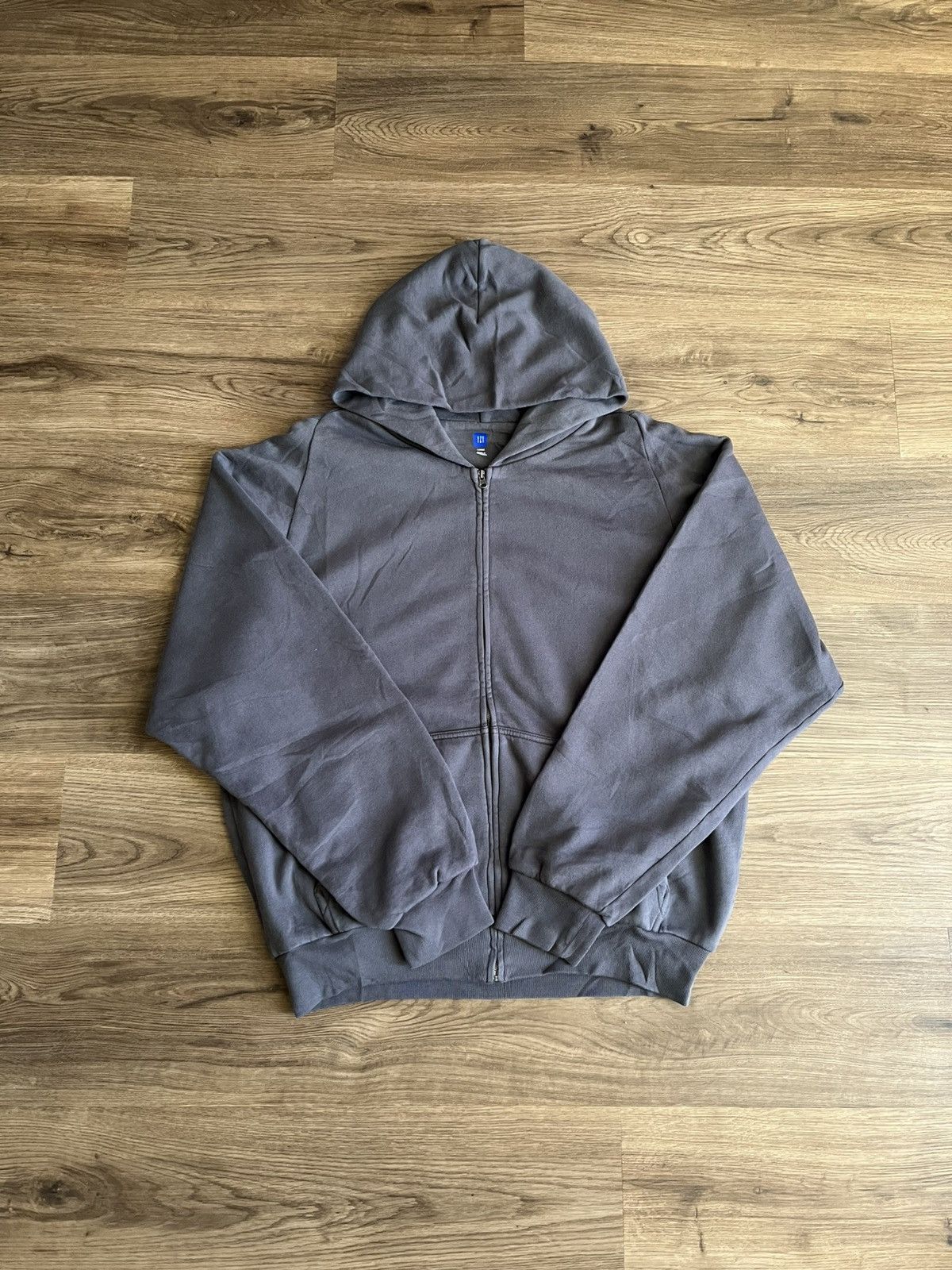 YZY ZIP-UP HOODIE DARK GREY size S