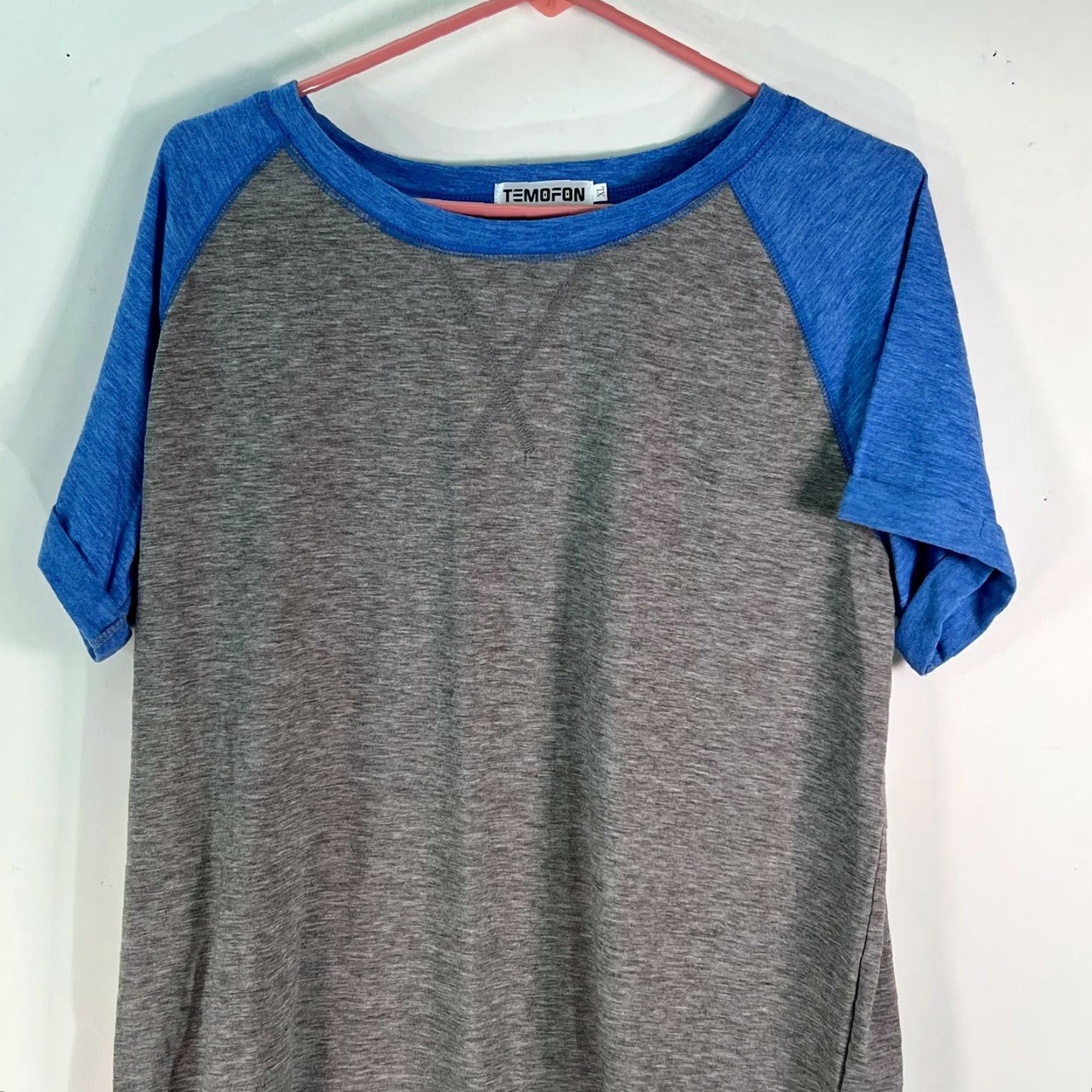 Vintage Temofon Womens Short Sleeves Crew Neck Pullover Heather Gray T Shirt XL Casual Basic Regular Size Gray Size XL / US 12-14 / IT 48-50 - 3 Thumbnail