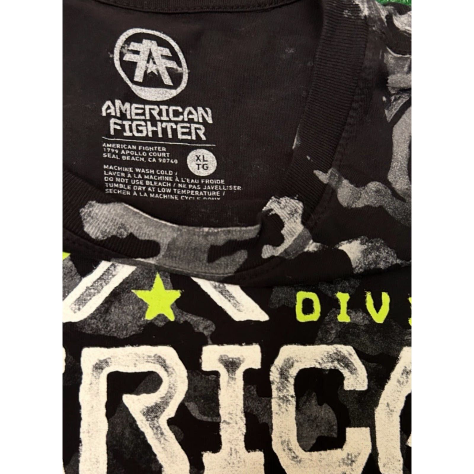 Vintage VINTAGE American Fighter Double Sided Shirt XL Mens Black Y2K VTG Sports Biker Grunge MMA Punk Hip Hop - 2000s Size US XL / EU 56 / 4 - 3 Thumbnail