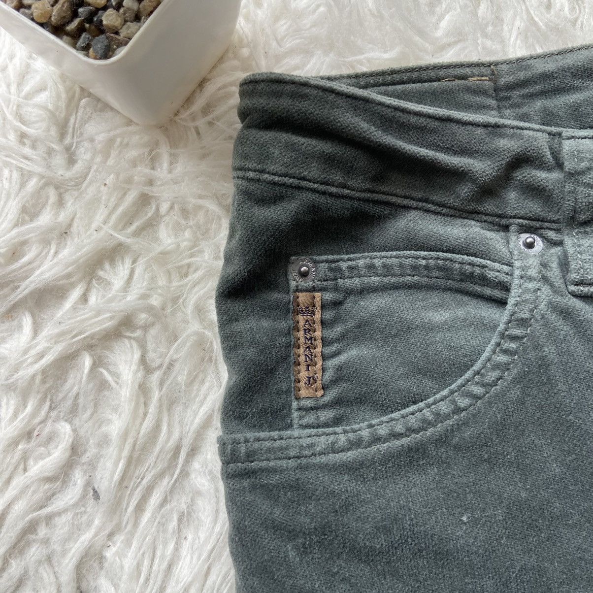 Armani 📌 Vintage Crazy Armani Jeans Velour Flared Pants Size US 32 / EU 48 - 9 Thumbnail