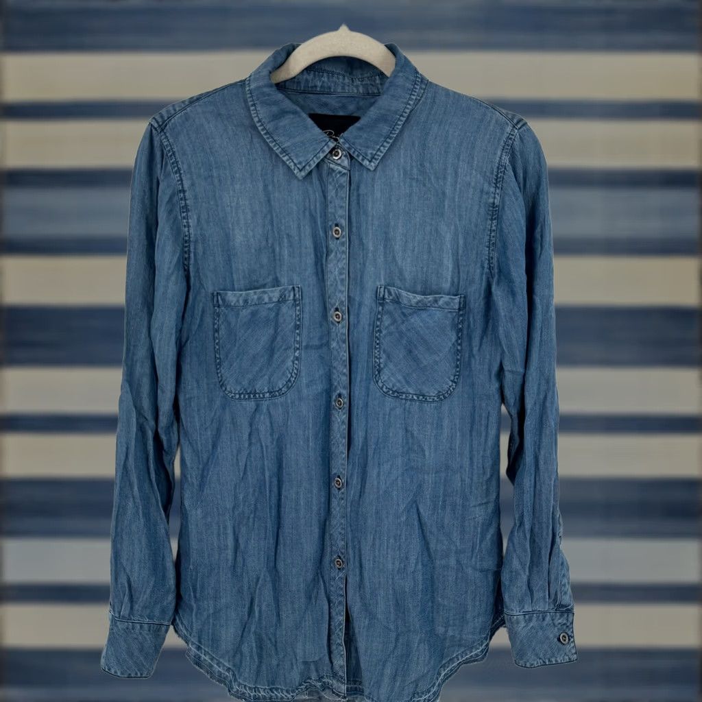 Rails Rails Kellen Dark Vintage Blue Tencel Button Down Shirt Womens XS INT624-076 Size XS / US 0-2 / IT 36-38 - 1 Thumbnail