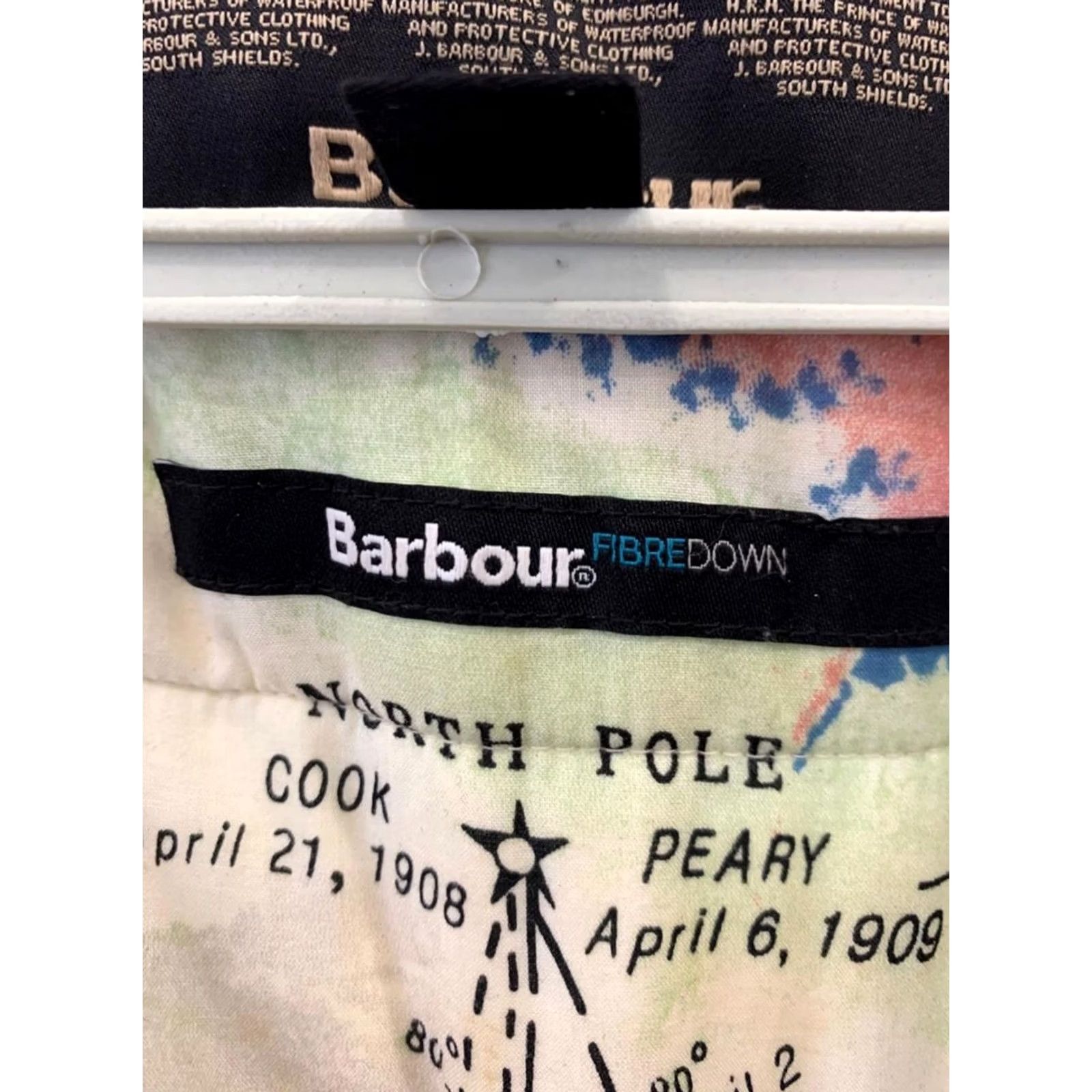 Barbour Barbour Jacket Women’s Navy Belted FibreDown Waxed Cotton Quilted 6 Size M / US 6-8 / IT 42-44 - 5 Thumbnail