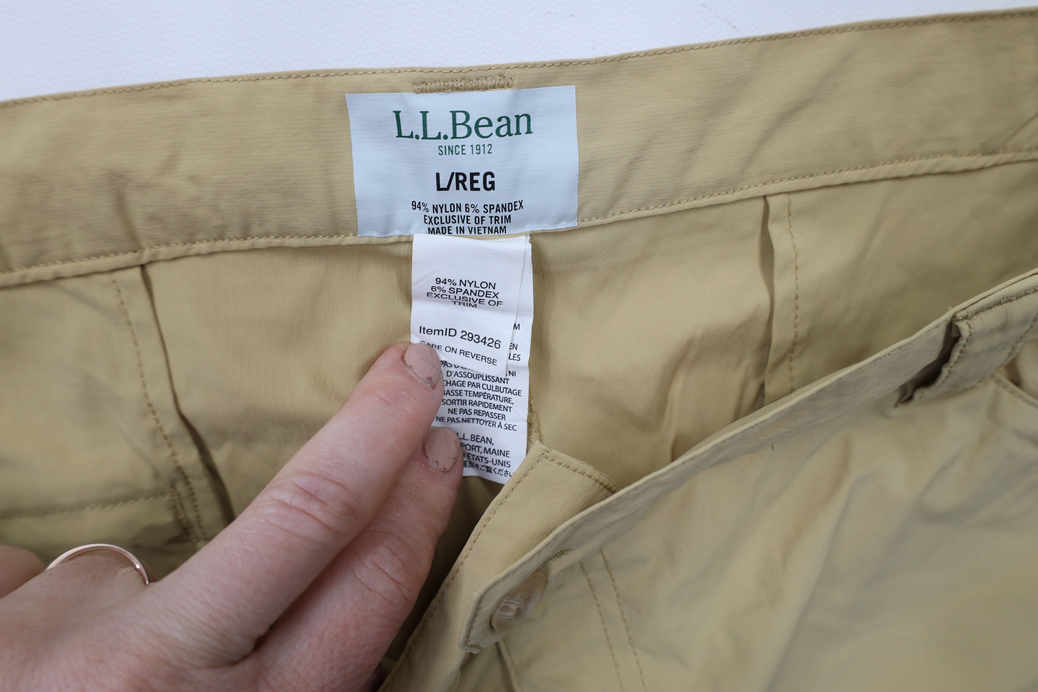 L.L. Bean × Vintage Vintage Y2K LL Bean Tech Hiking Cargo Shorts Beige Nylon Size US 34 / EU 50 - 6 Thumbnail
