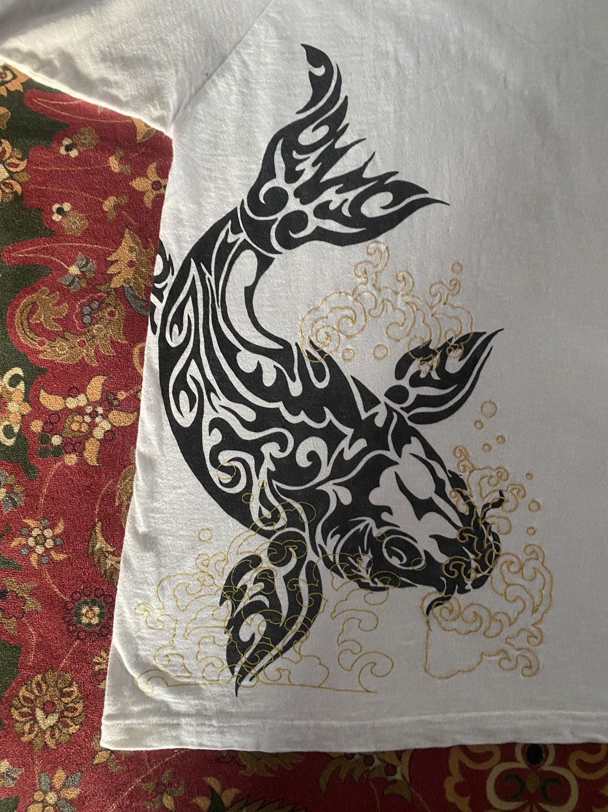 Japanese Brand Vintage Sukajan Fish Koi Japan Nice Design Size US XXL / EU 58 / 5 - 6 Thumbnail