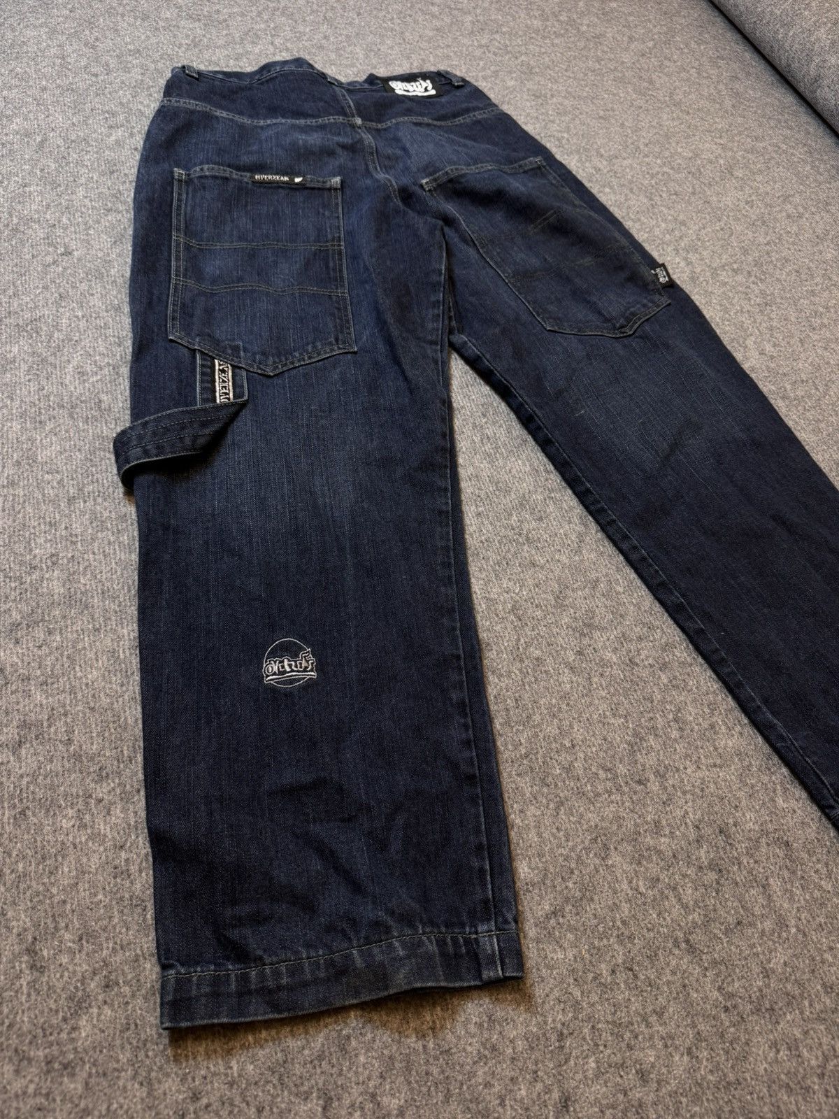 Designer RAP pants y2k denim baggy fit Japan style carpenter Size US 28 / EU 44 - 2 Thumbnail