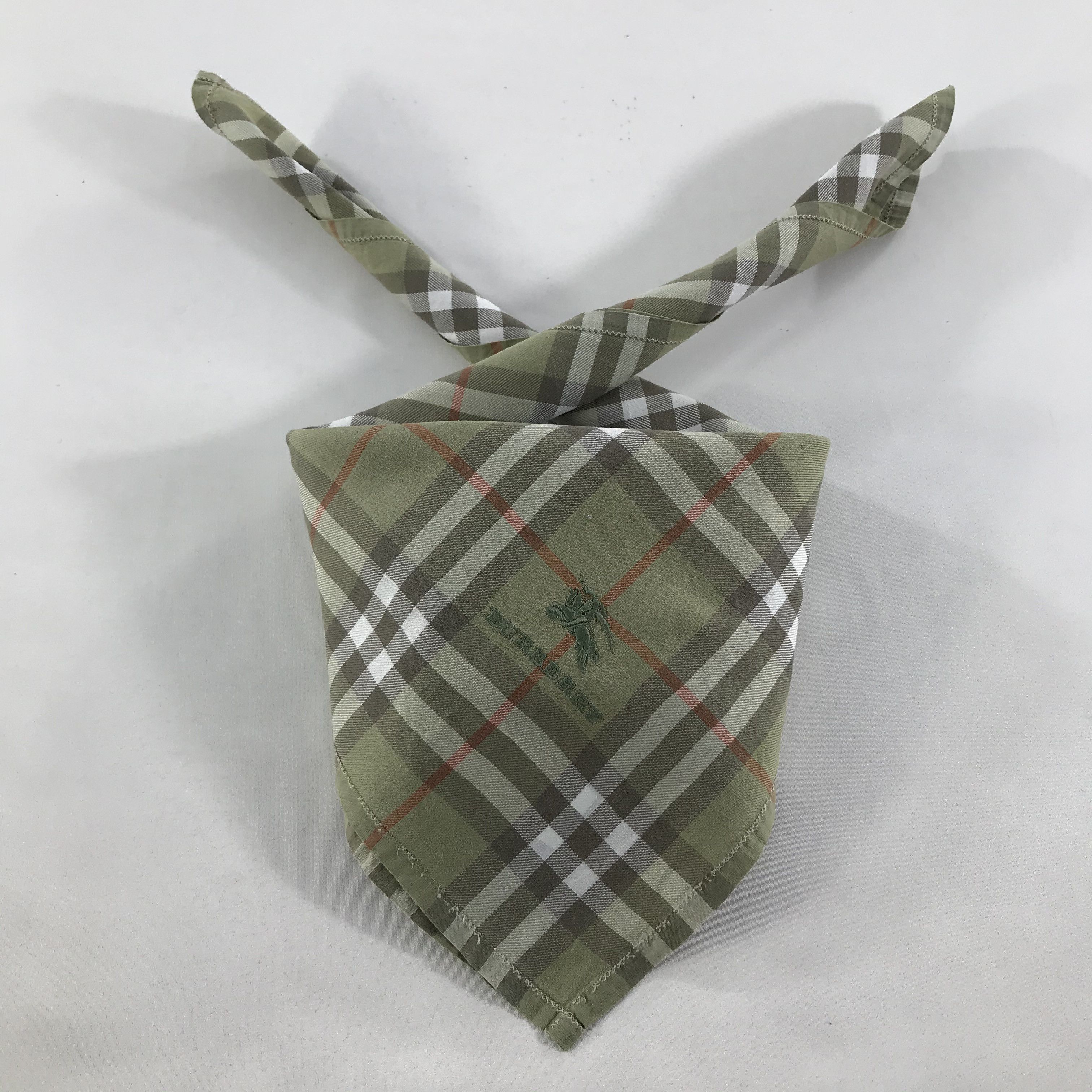 Burberry × Vintage Burberry Bandana / Handkerchief / Neckerchief - S1257 Size ONE SIZE - 3 Thumbnail