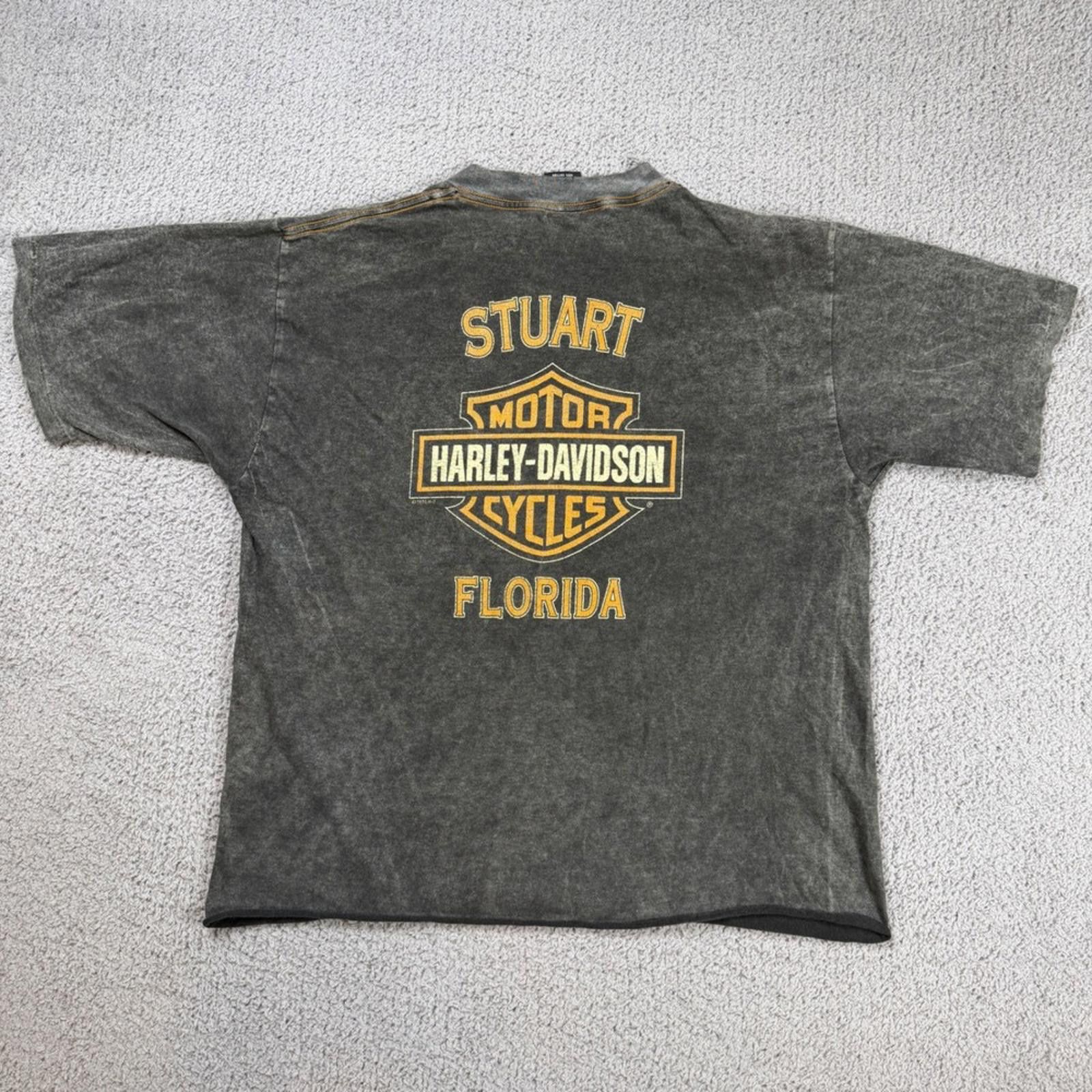 Harley Davidson 90s Vintage Harley Davidson American Spirit T Shirt Stuart Size US L / EU 52-54 / 3 - 2 Thumbnail