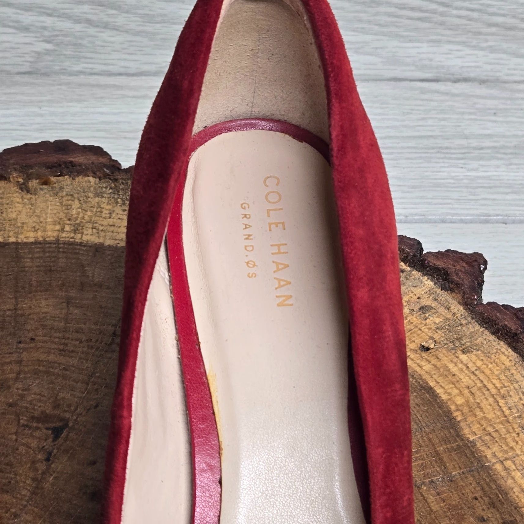 Cole Haan Cole Haan Pumps Women's Burgundy Suede Leather Round Toe Adult 10B Shoes Casual Leather Lining Women 10 Burgundy Suede Leather Pumps Size US 10 / IT 40 - 4 Thumbnail