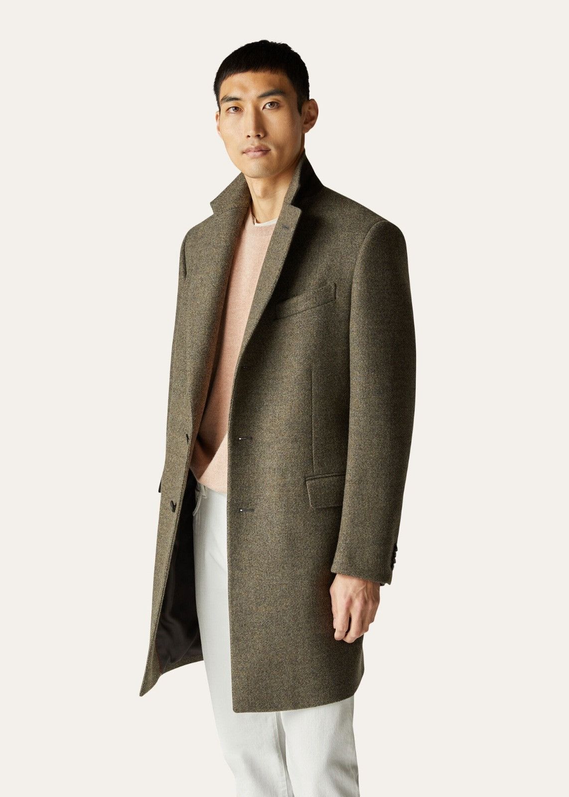 Loro Piana o1srvl11e1124 Torino Felted Wool Overcoat in Brown Size US S / EU 44-46 / 1 - 5 Thumbnail
