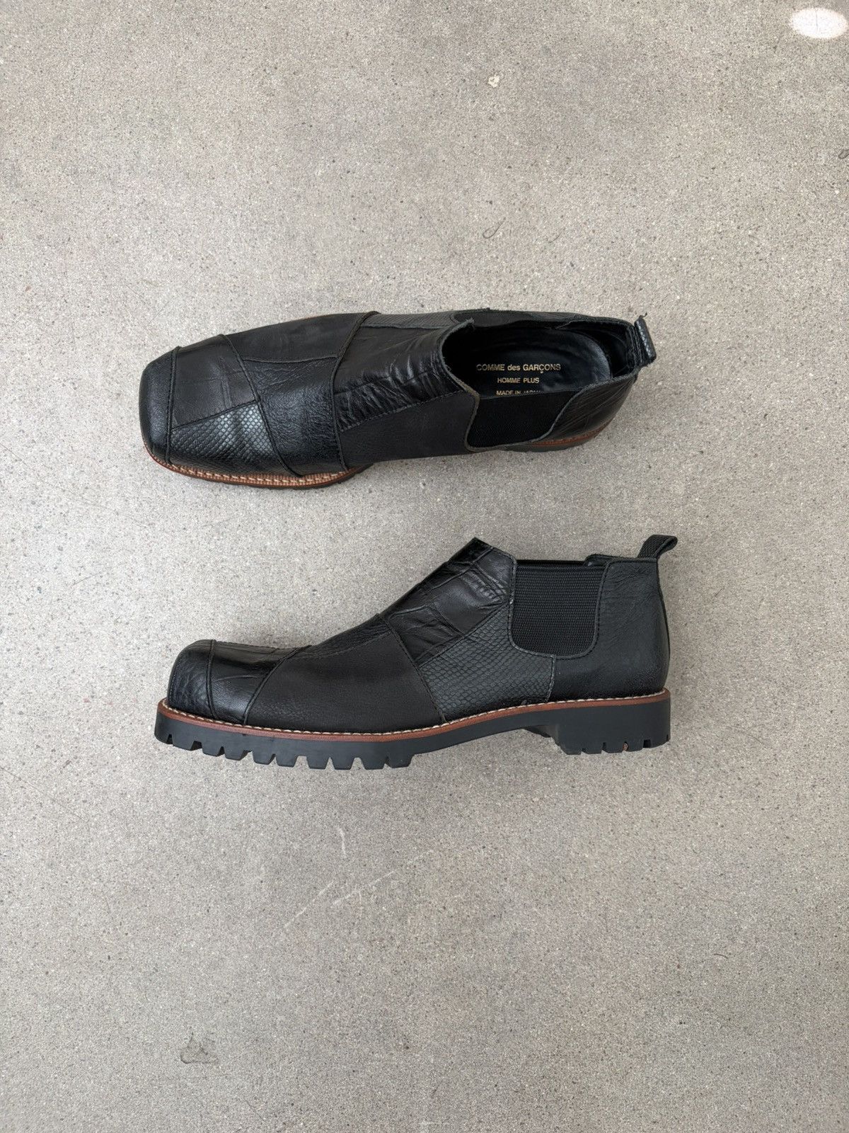 Comme des Garcons Homme Plus leather patchwork low boot Size US 9 / EU 42 - 3 Thumbnail