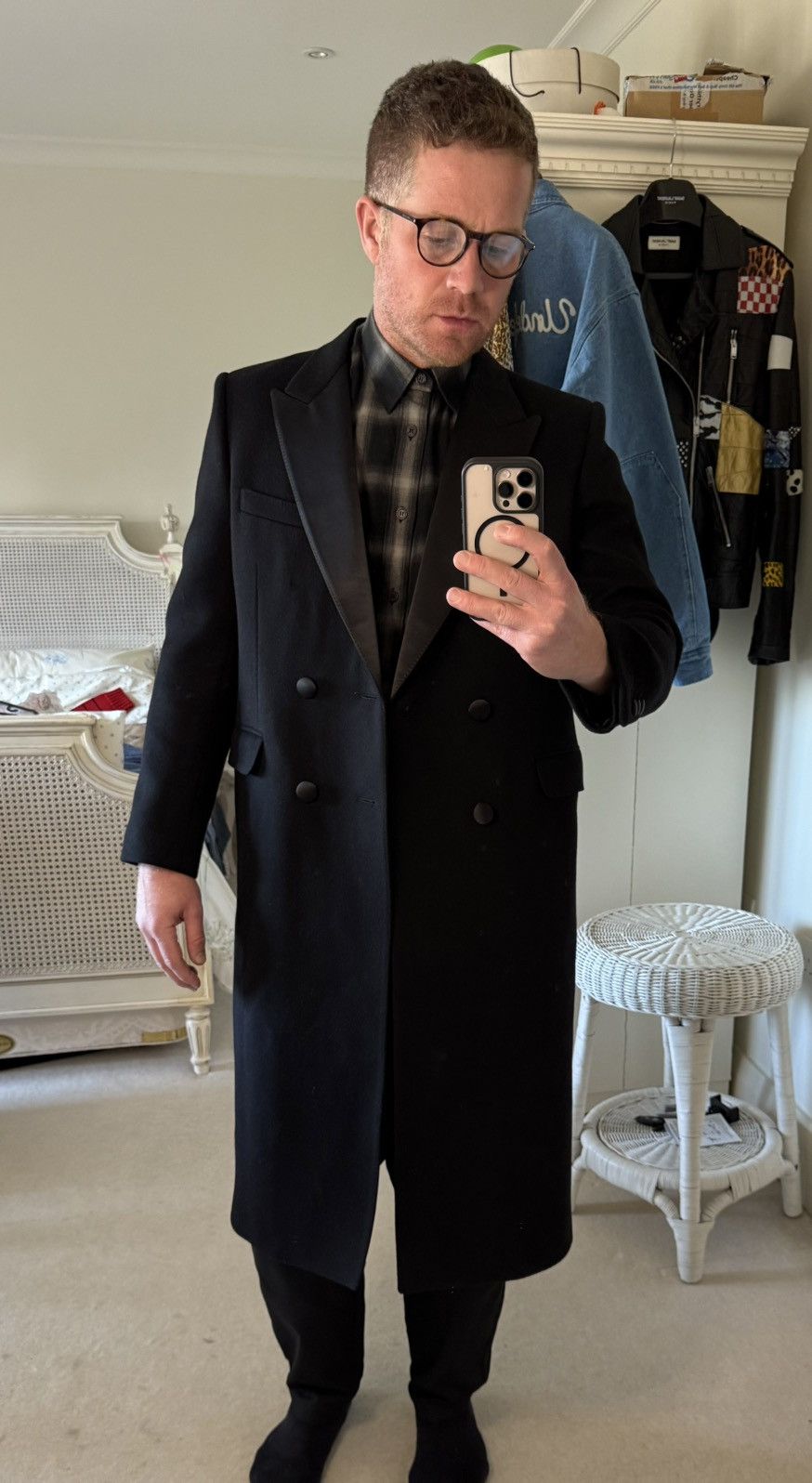 Celine FW25 Celine 1 of 1 sample Chesterfield tuxedo coat Hedi M Size US M / EU 48-50 / 2 - 10 Thumbnail