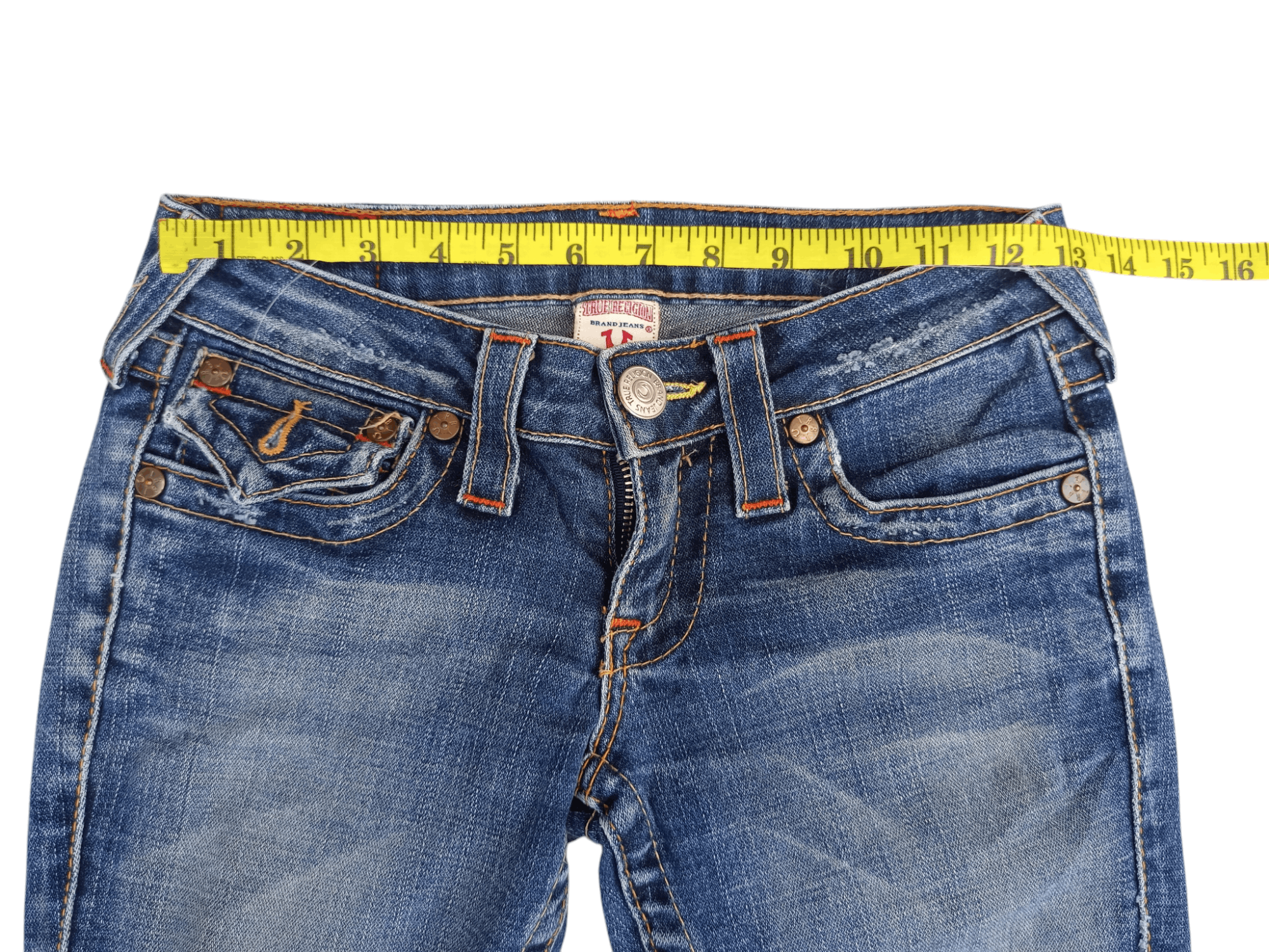 True Religion True Religion Low Rise Distressed Flare Jeans Size 25" / US 0 / IT 36 - 18 Thumbnail