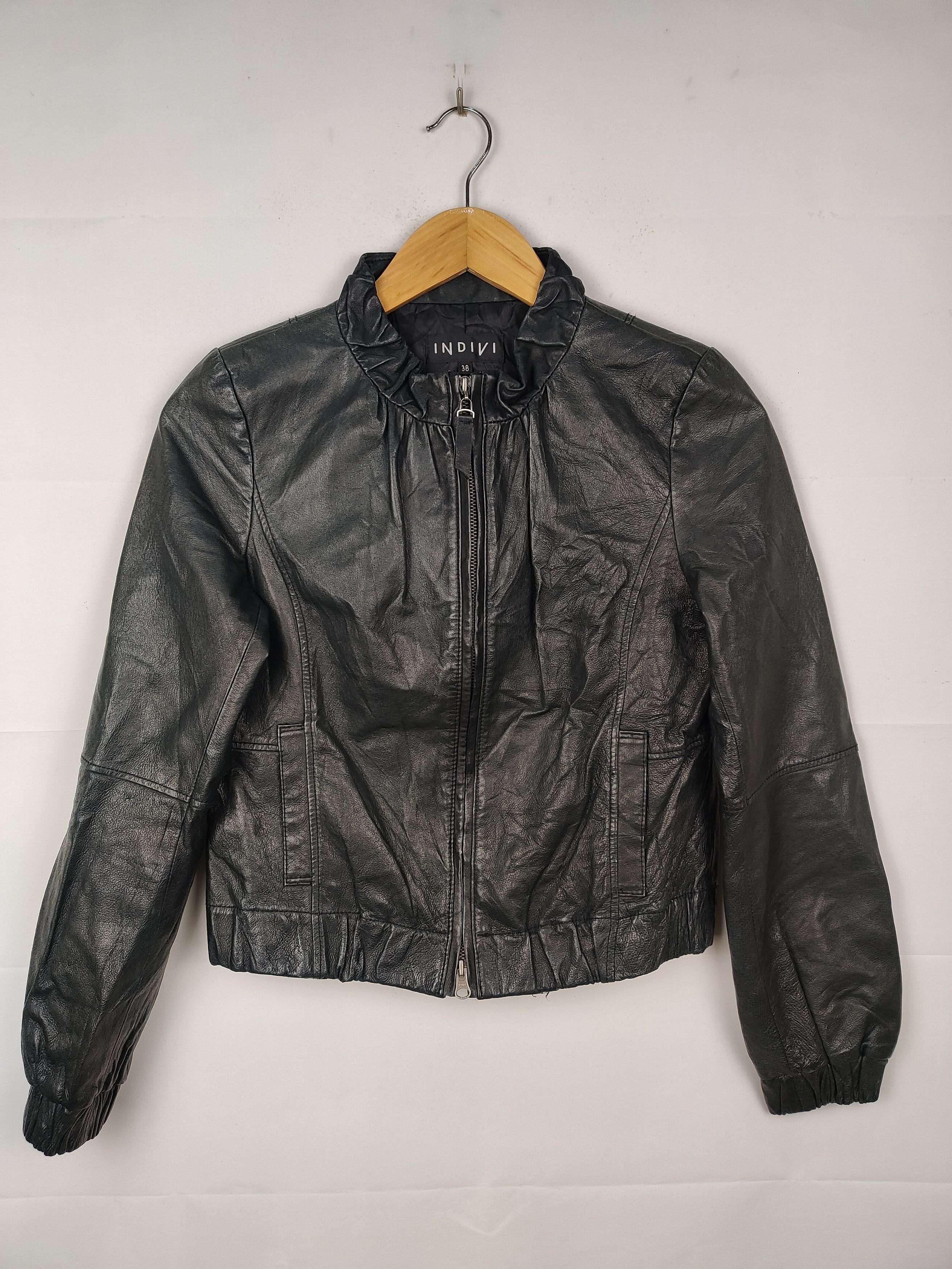 Japanese Brand Indivi Leather Jacket Size S / US 4 / IT 40 - 1 Thumbnail
