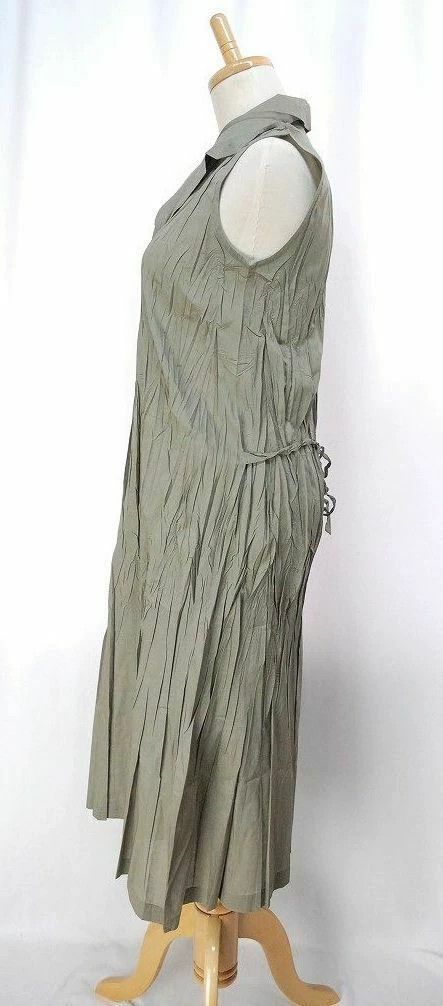 Issey Miyake Issey Miyake size:3 Greyish-green khaki shirt dress Size M / US 6-8 / IT 42-44 - 2 Thumbnail