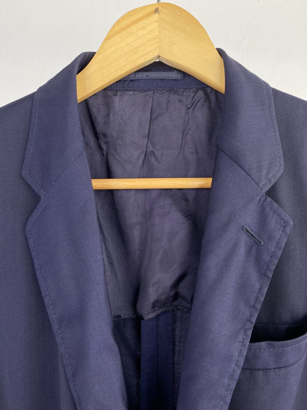 Miu Miu Y2K 2000’s Miu Miu Navy Blue Sing Breast Blazer Jacket Size 44R - 3 Thumbnail