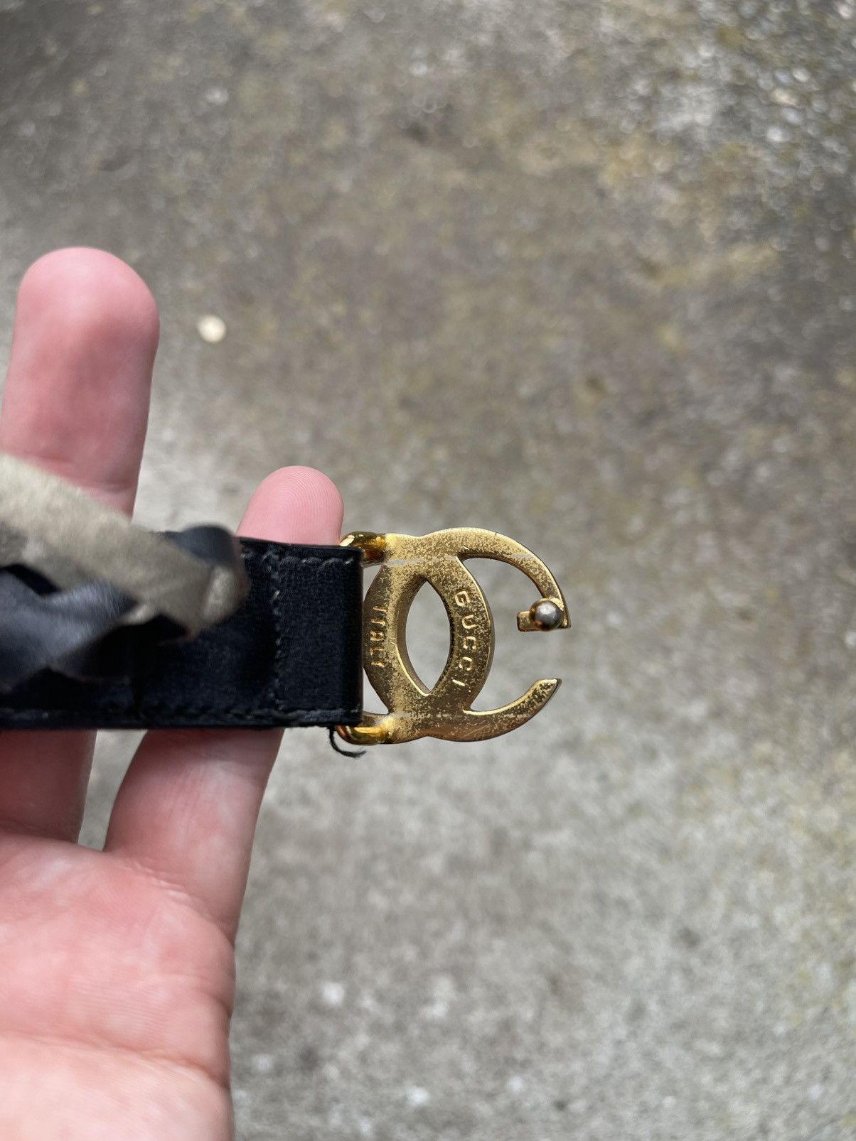 Gucci Steal??! 😮‍💨 black gold Gucci Leather Belt 70 Size ONE SIZE - 4 Thumbnail