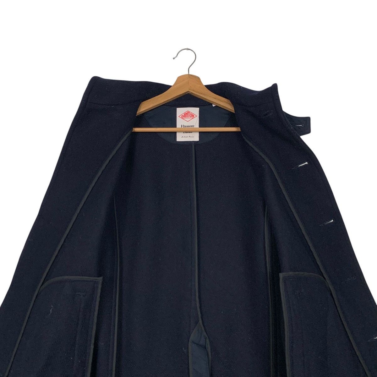 Danton DANTON Wool Navy Blue Overcoat jacket #2507-C113 Size US S / EU 44-46 / 1 - 13 Thumbnail