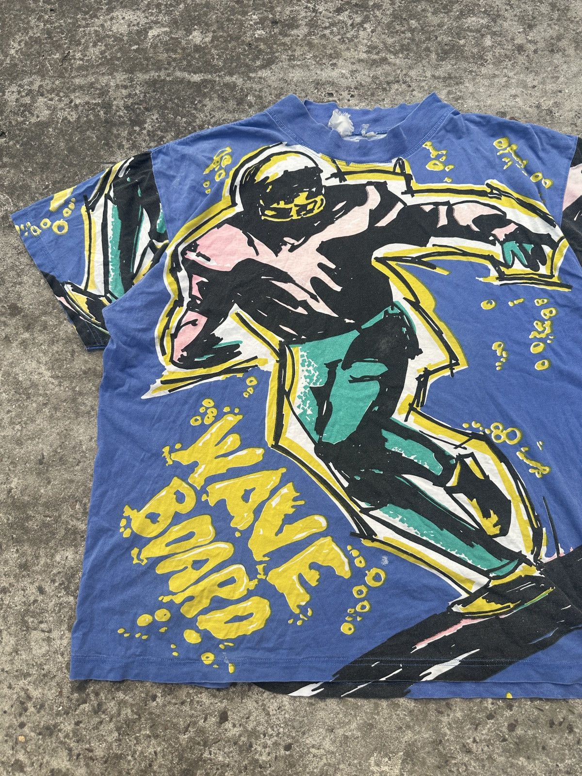 Vintage Vintage Wave Board Full Print T-shirt 80s Streetwear USA XL Size US XL / EU 56 / 4 - 2 Thumbnail