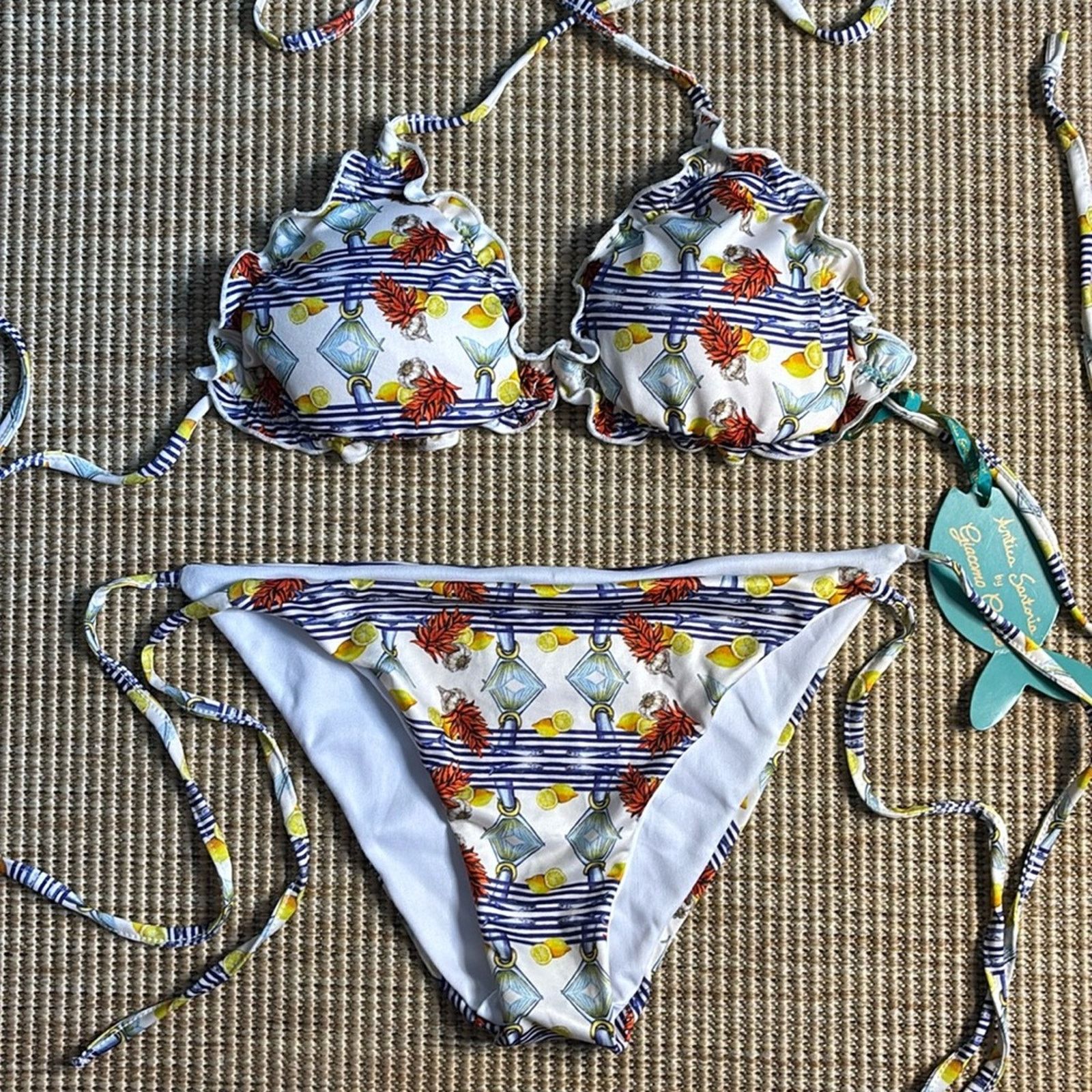Other NWT Antica Sartoria Positano Floral Print Bikini Set Size S Size ONE SIZE - 1 Thumbnail