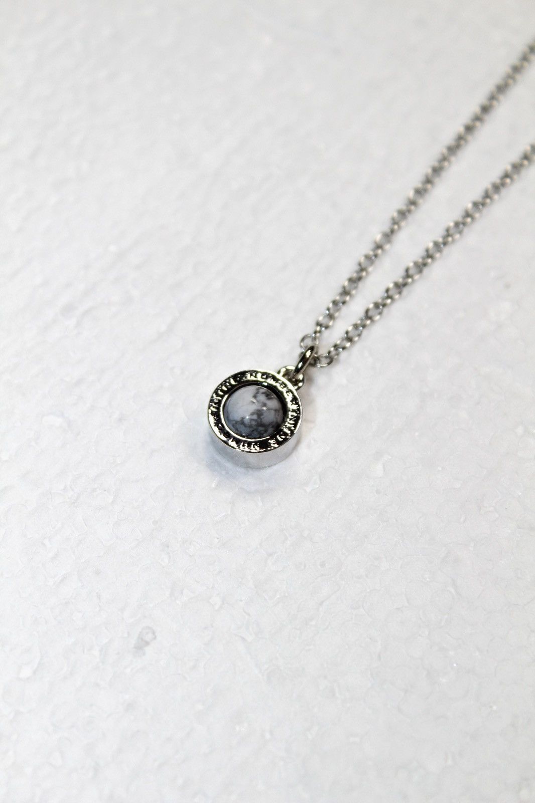 Number (N)ine Pendant Necklace (Marble) Size ONE SIZE - 1 Thumbnail