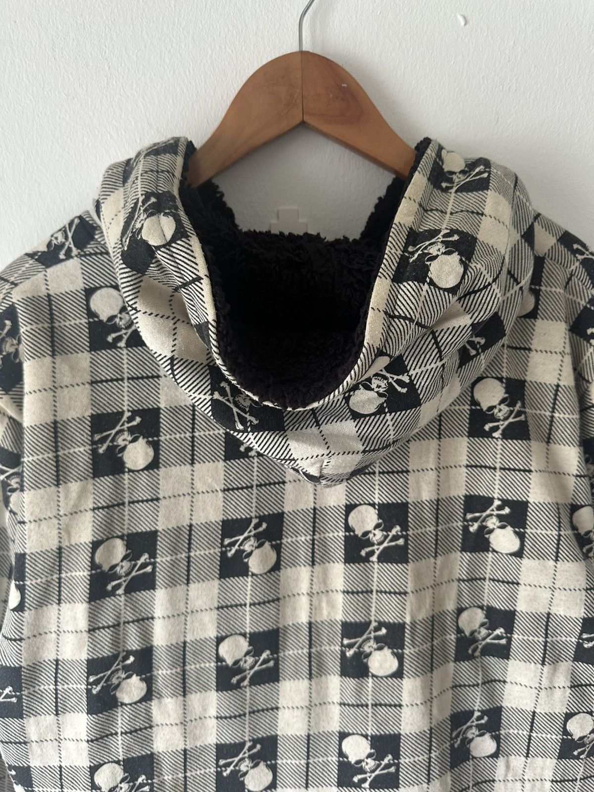 Japanese Brand Sorridere Skull Plaid Zip-Up Fur Hoodie Size US L / EU 52-54 / 3 - 6 Thumbnail